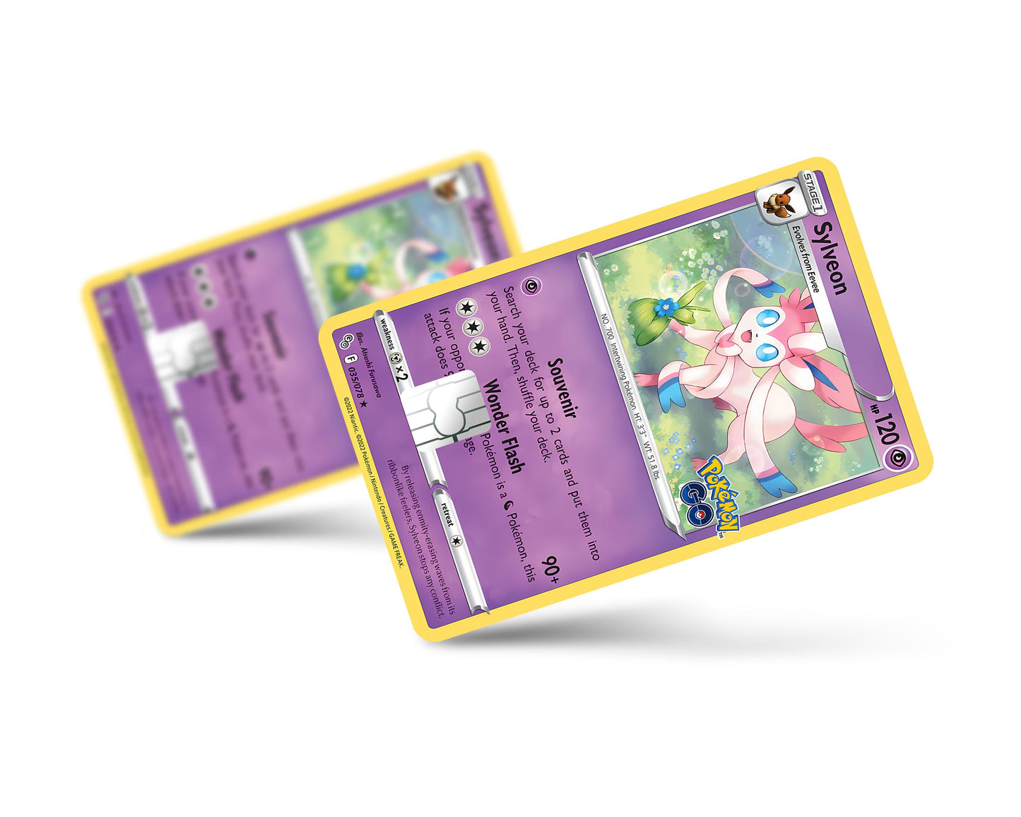 Anime Town Creations Credit Card Cute Sylveon Pokemon Card Full Skins - Anime Pokemon Credit Card Skin