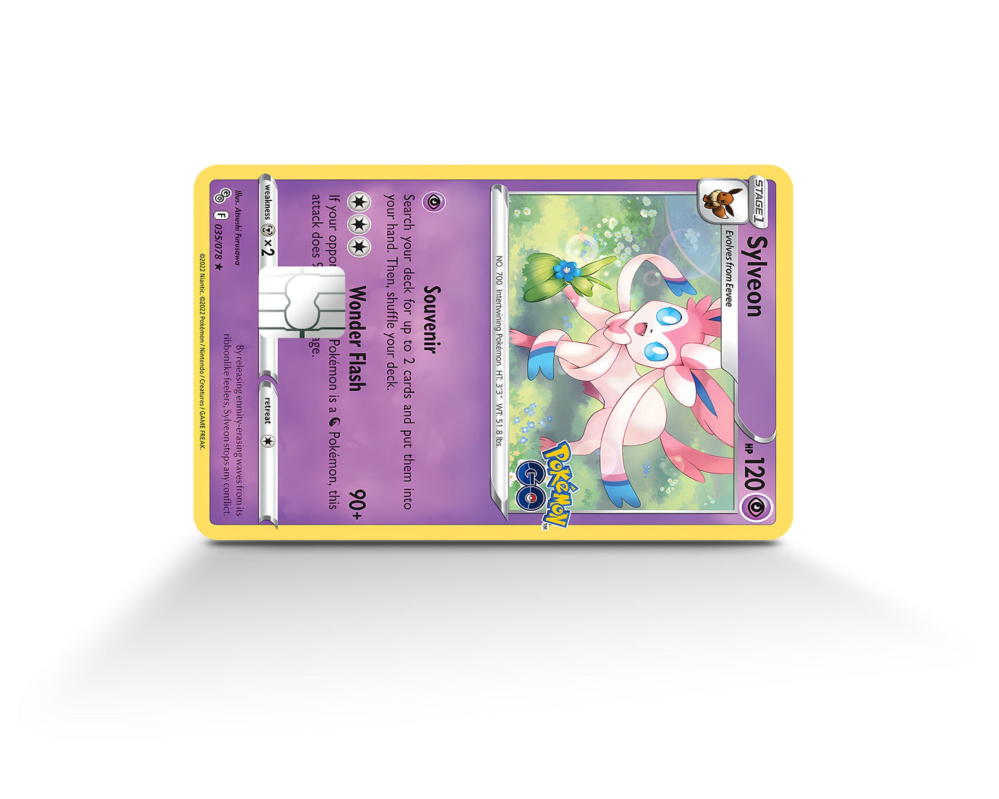Anime Town Creations Credit Card Cute Sylveon Pokemon Card Full Skins - Anime Pokemon Credit Card Skin