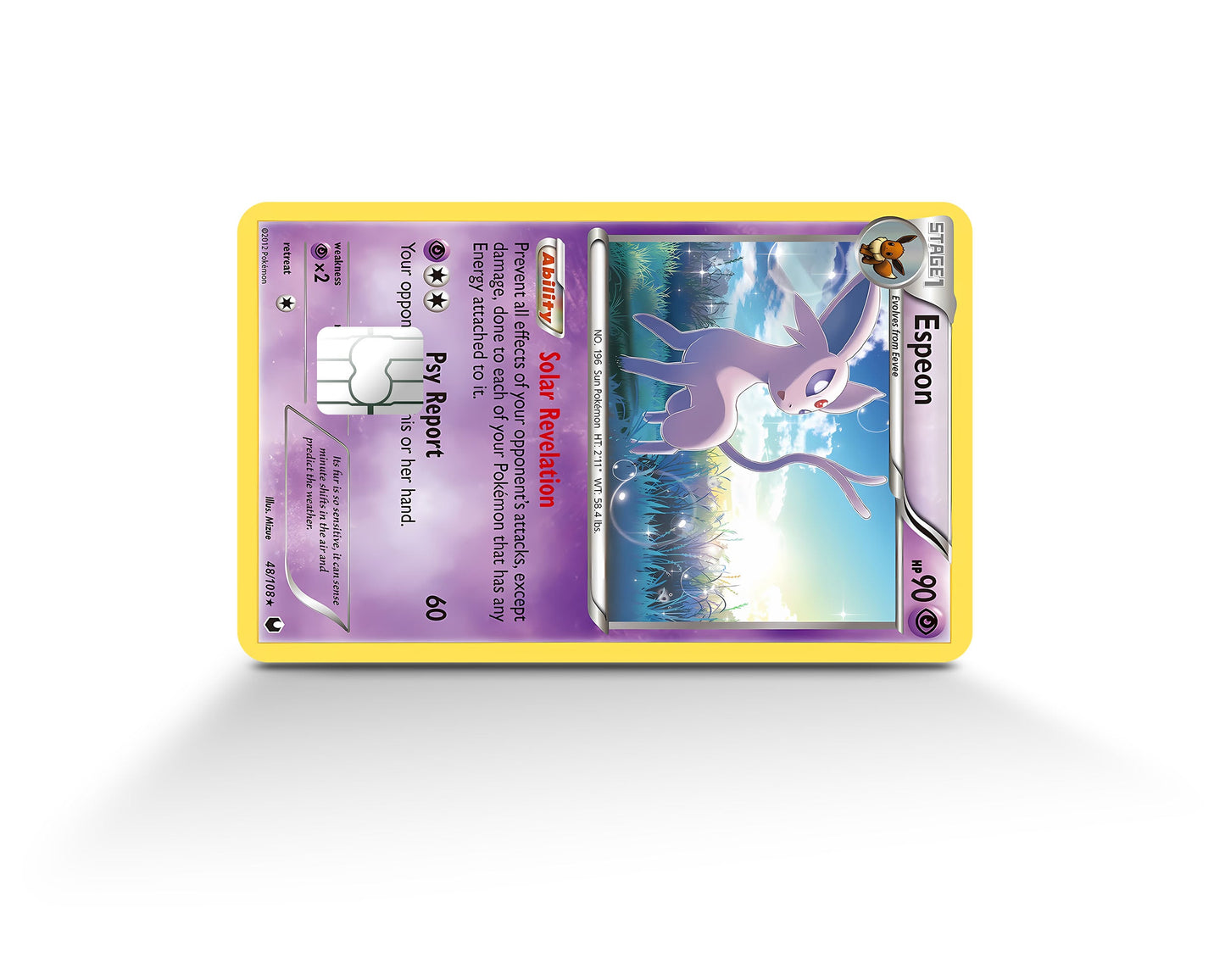 Anime Town Creations Credit Card Espeon Pokemon Card Full Skins - Anime Pokemon Credit Card Skin