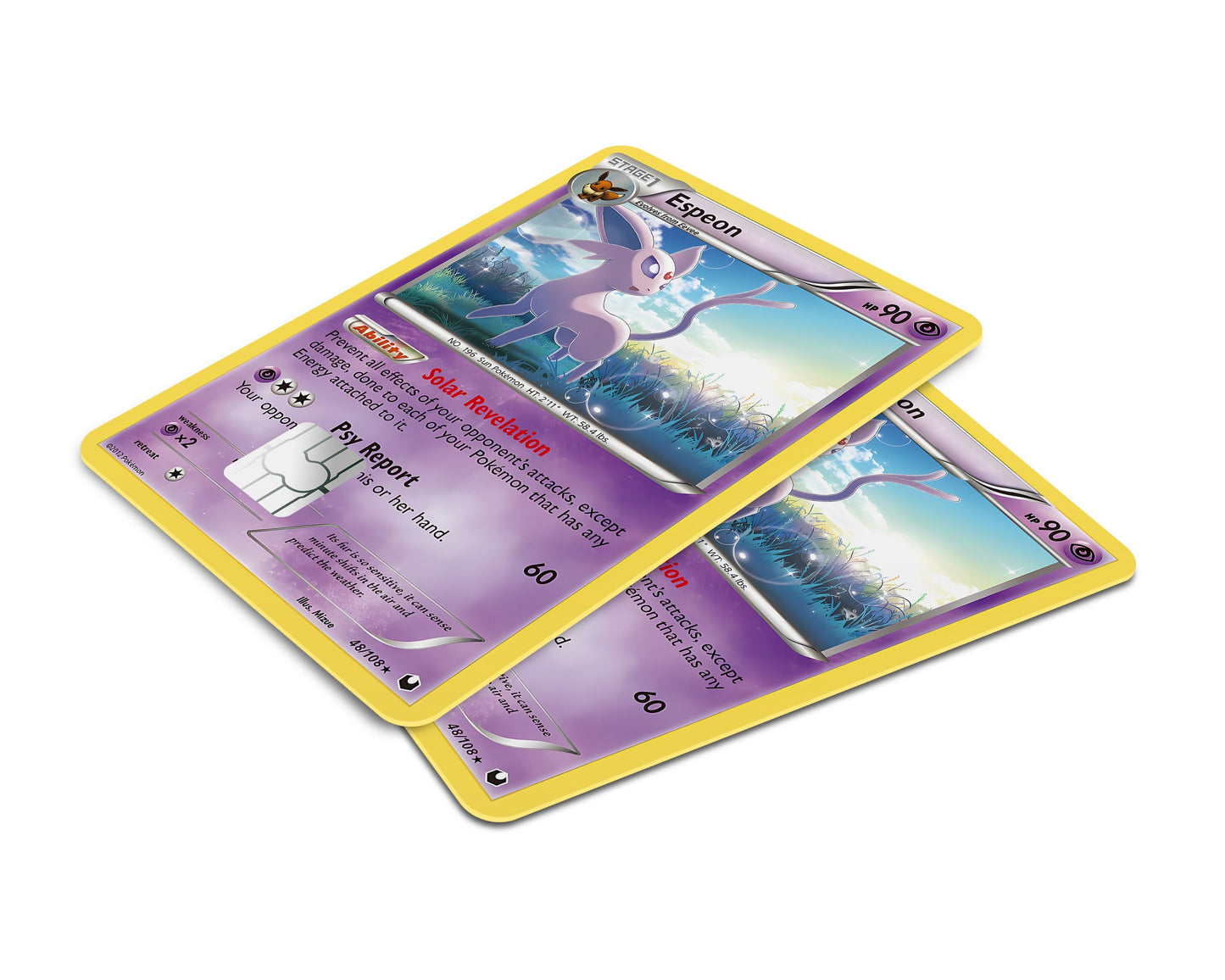 Anime Town Creations Credit Card Espeon Pokemon Card Window Skins - Anime Pokemon Credit Card Skin