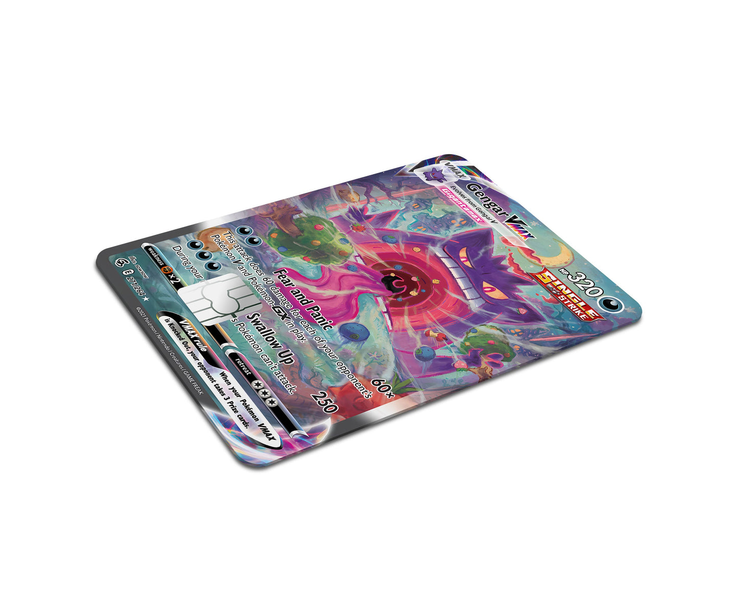 Anime Town Creations Credit Card Rare Gengar Vmax Pokemon Card Full Skins - Anime Pokemon Credit Card Skin