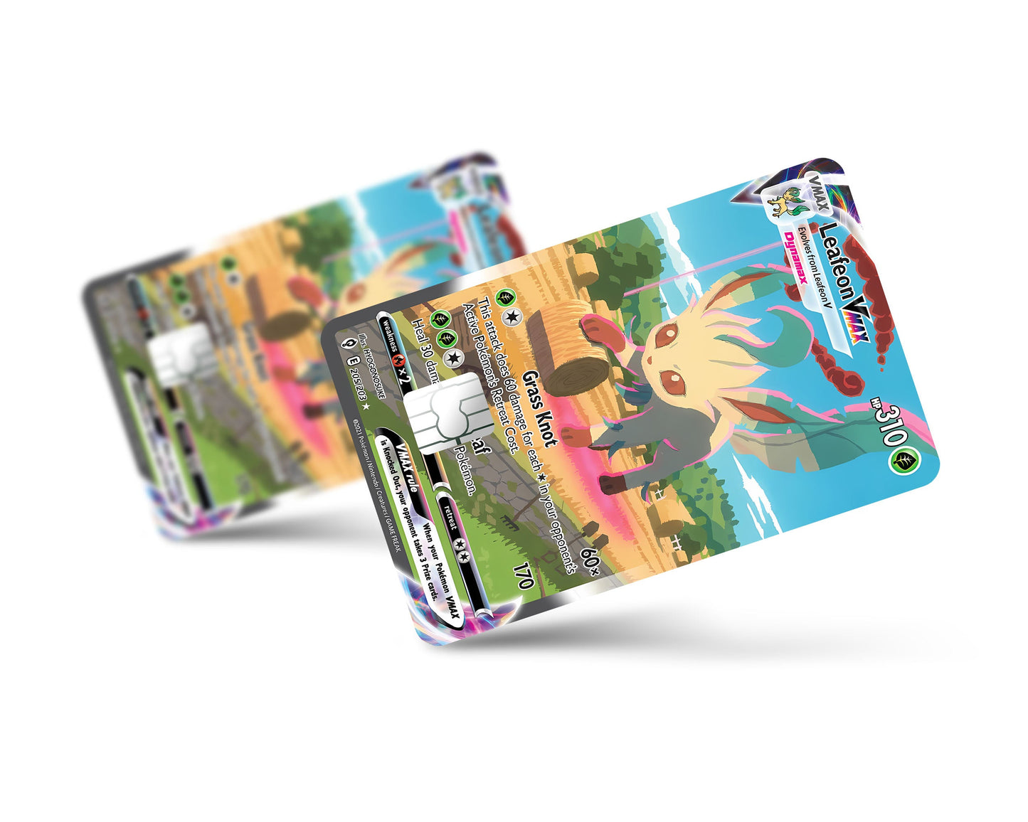 Anime Town Creations Credit Card Rare Leafeon Pokemon Card Full Skins - Anime Pokemon Credit Card Skin
