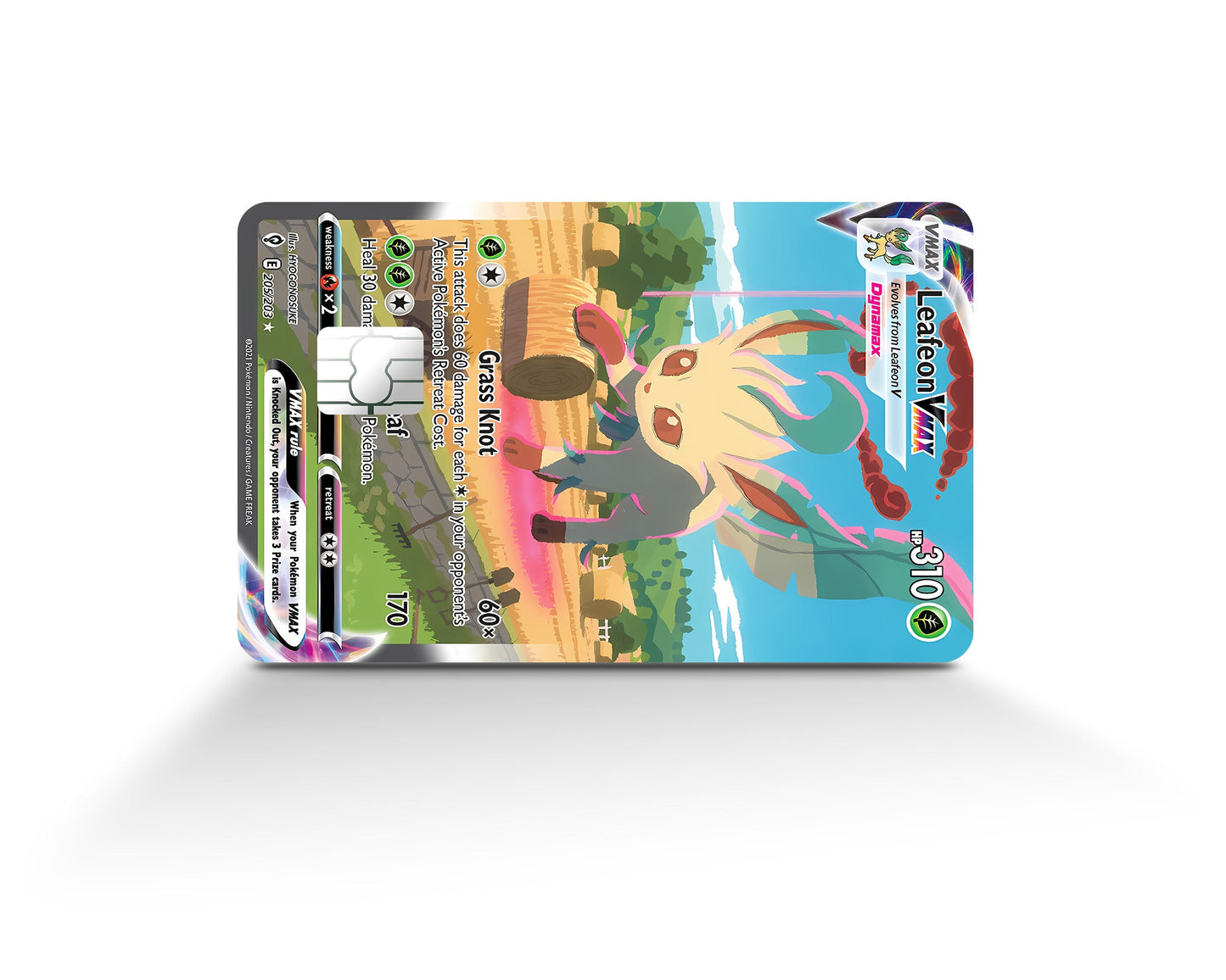 Anime Town Creations Credit Card Rare Leafeon Pokemon Card Full Skins - Anime Pokemon Credit Card Skin