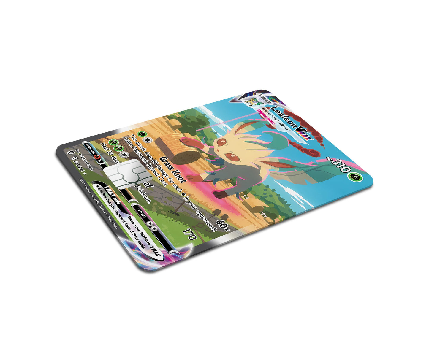 Anime Town Creations Credit Card Rare Leafeon Pokemon Card Full Skins - Anime Pokemon Credit Card Skin