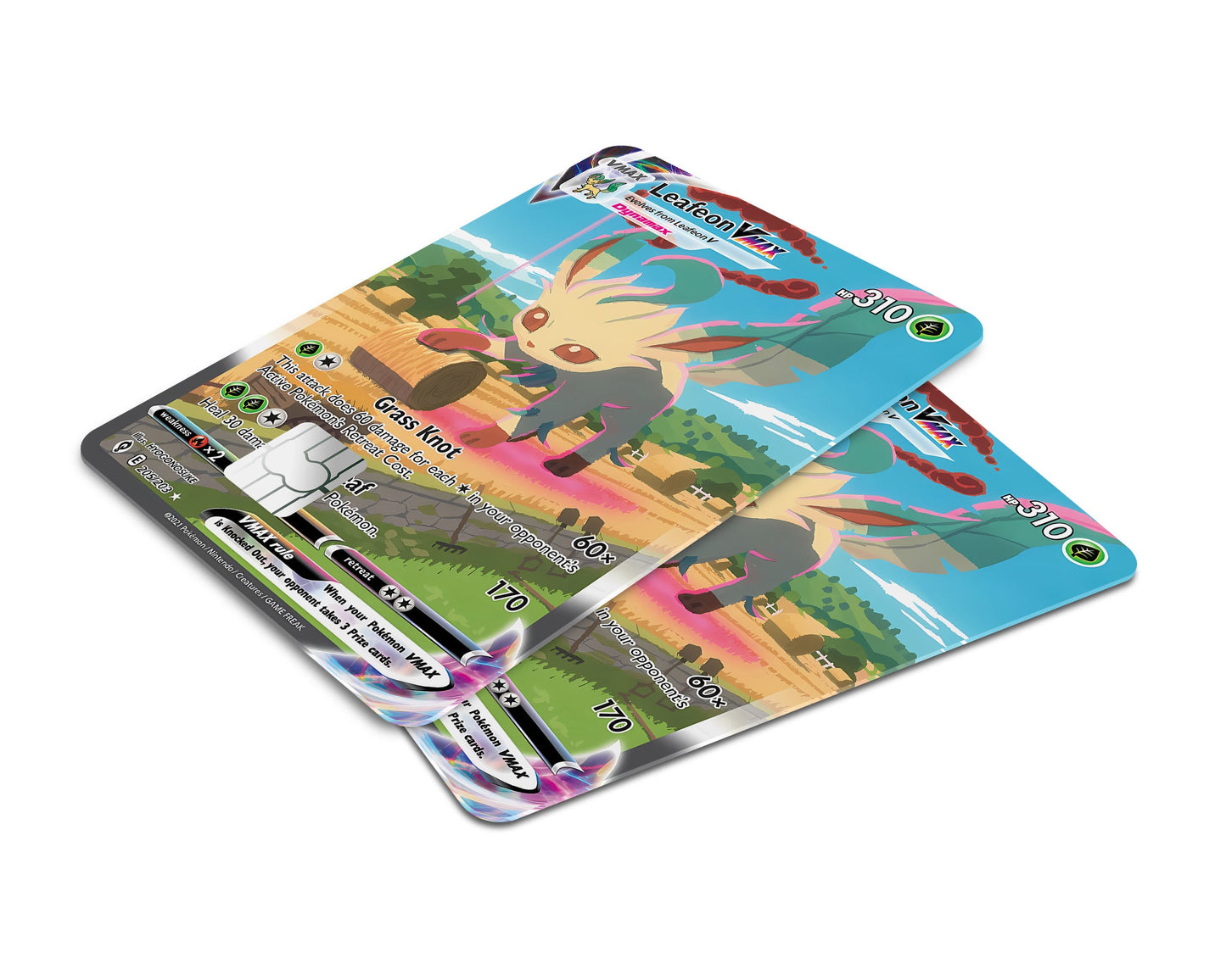 Anime Town Creations Credit Card Rare Leafeon Pokemon Card Window Skins - Anime Pokemon Credit Card Skin