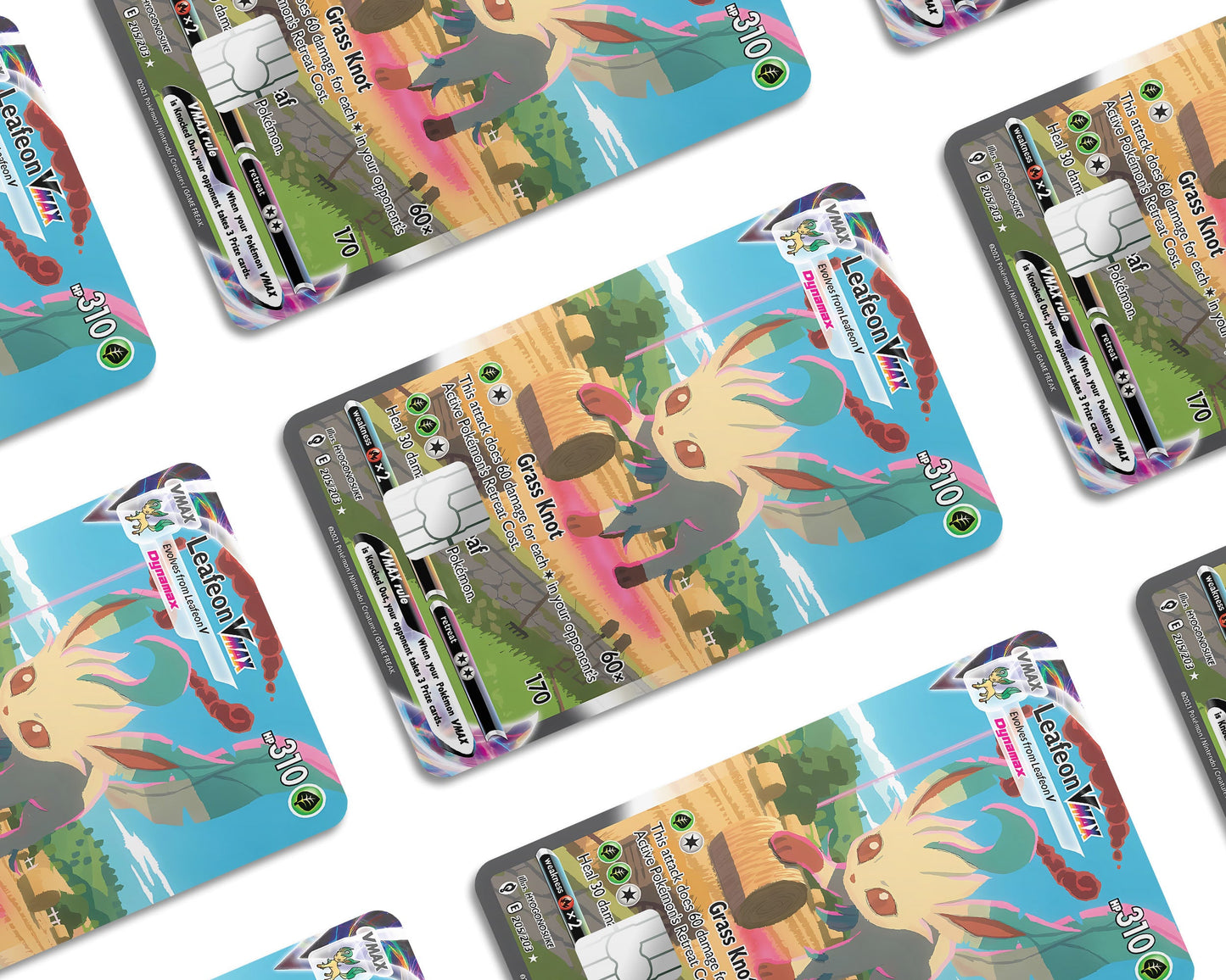 Anime Town Creations Credit Card Rare Leafeon Pokemon Card Window Skins - Anime Pokemon Credit Card Skin
