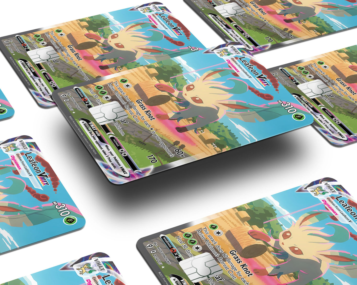 Anime Town Creations Credit Card Rare Leafeon Pokemon Card Window Skins - Anime Pokemon Credit Card Skin
