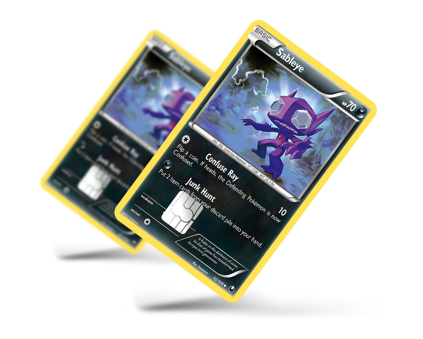 Anime Town Creations Credit Card Sableye Pokemon Card Full Skins - Anime Pokemon Credit Card Skin