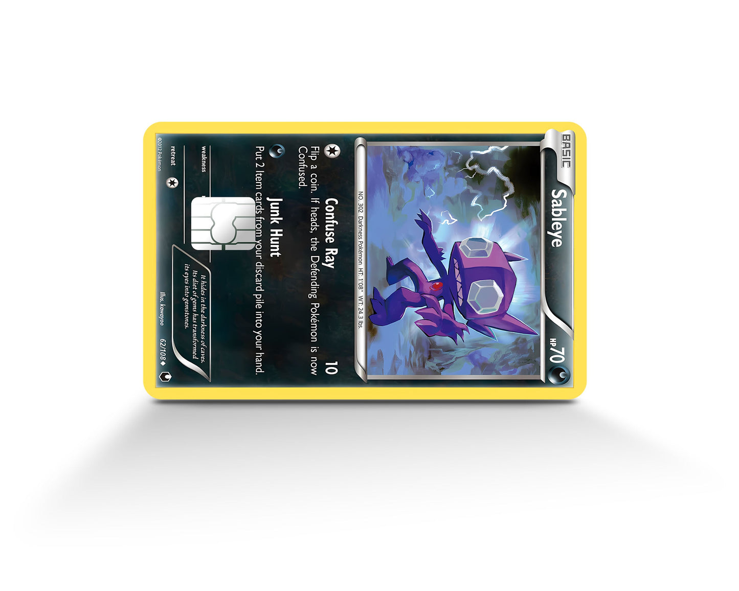 Anime Town Creations Credit Card Sableye Pokemon Card Full Skins - Anime Pokemon Credit Card Skin