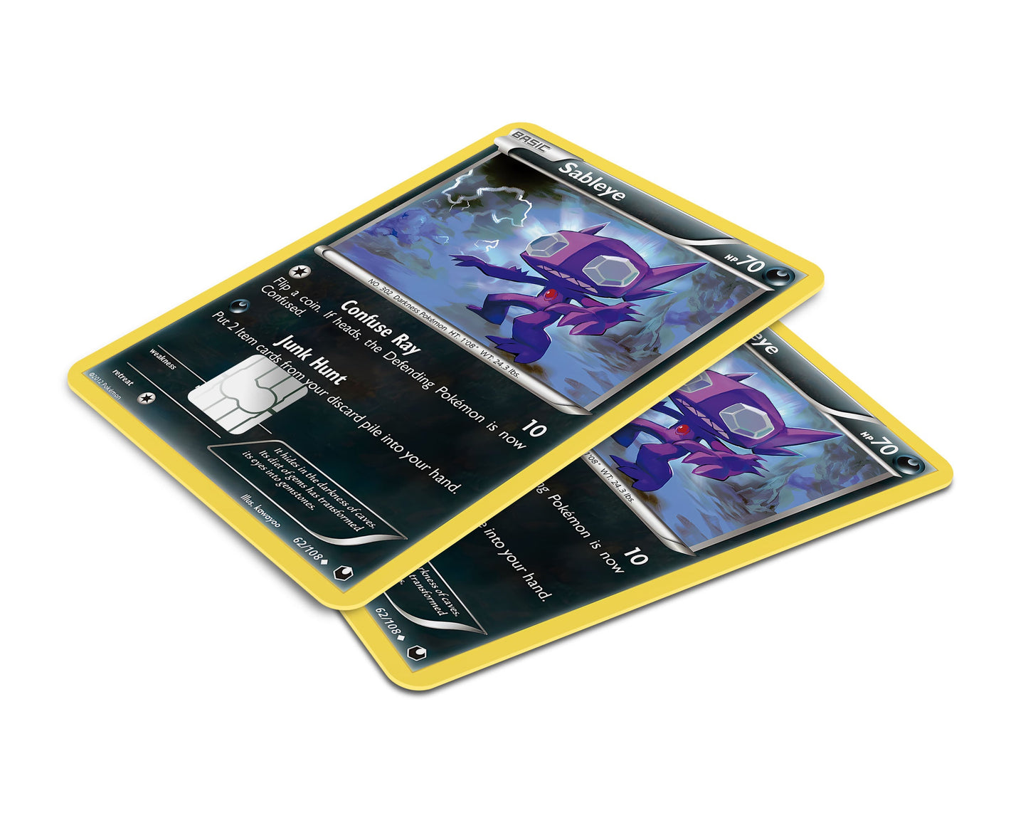 Anime Town Creations Credit Card Sableye Pokemon Card Window Skins - Anime Pokemon Credit Card Skin