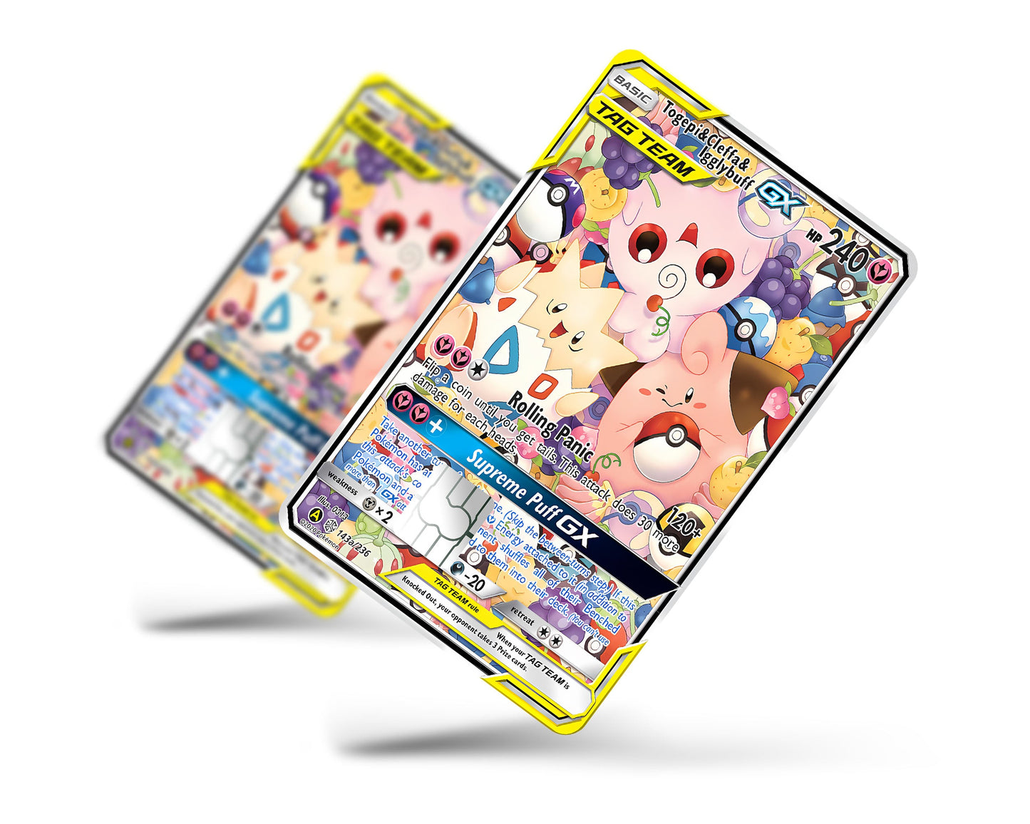Anime Town Creations Credit Card Tag Cute Togepi Cleffa Igglybuff Pokemon Card Full Skins - Anime Pokemon Credit Card Skin