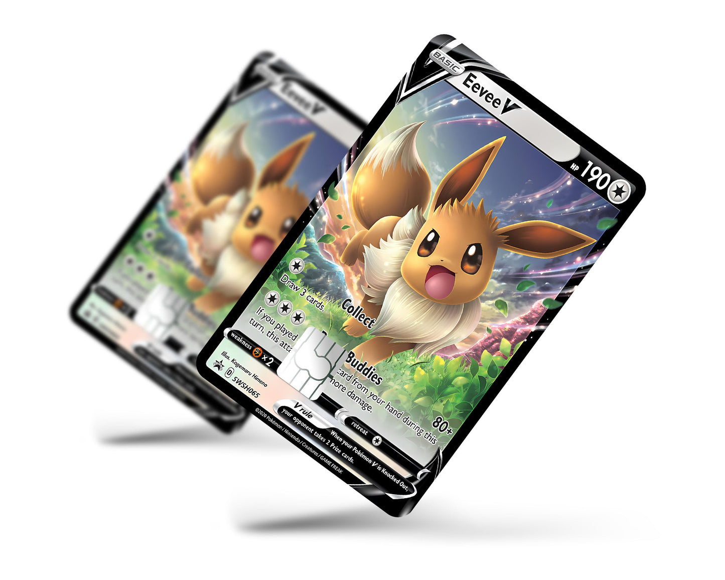 Anime Town Creations Credit Card Rare Eevee Pokemon Card Full Skins - Anime Pokemon Credit Card Skin