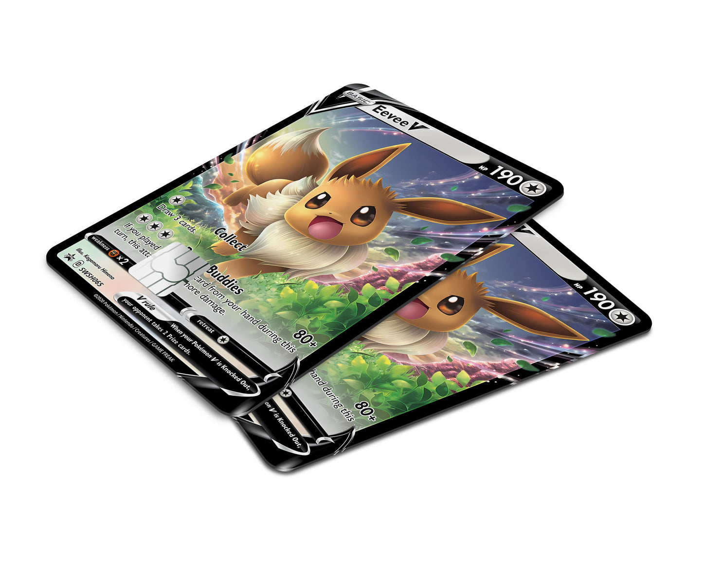 Anime Town Creations Credit Card Rare Eevee Pokemon Card Window Skins - Anime Pokemon Credit Card Skin