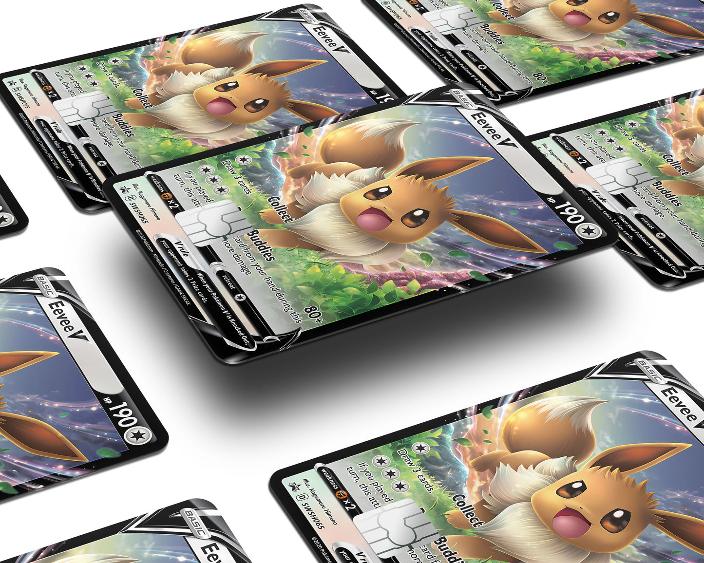Anime Town Creations Credit Card Rare Eevee Pokemon Card Window Skins - Anime Pokemon Credit Card Skin