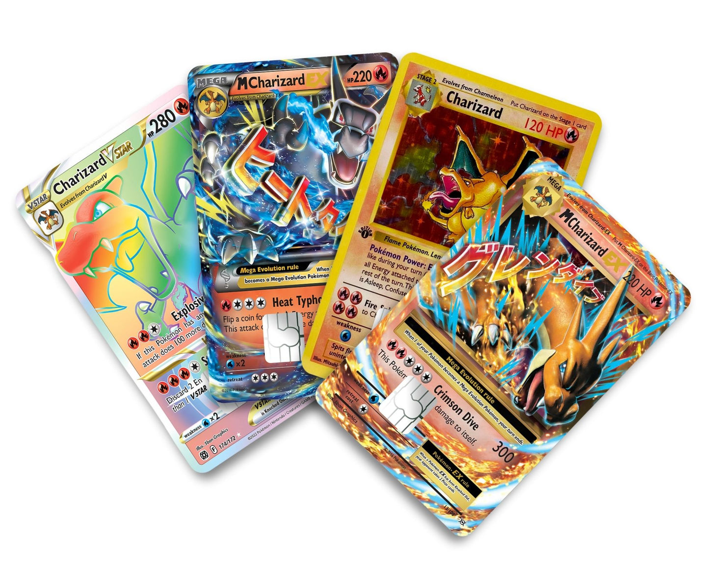 Pokemon Charizard Evolution Credit Card Bundle Skin