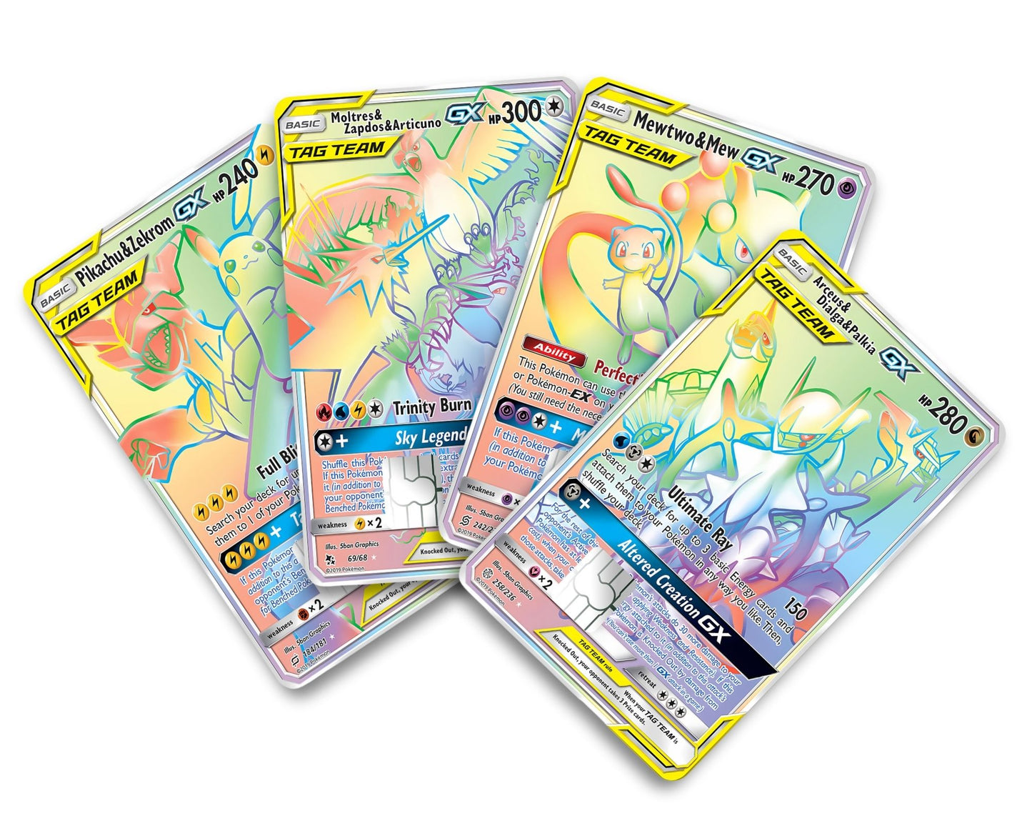 Legendary Rainbow Pokemon Cards Credit Card Bundle Skin