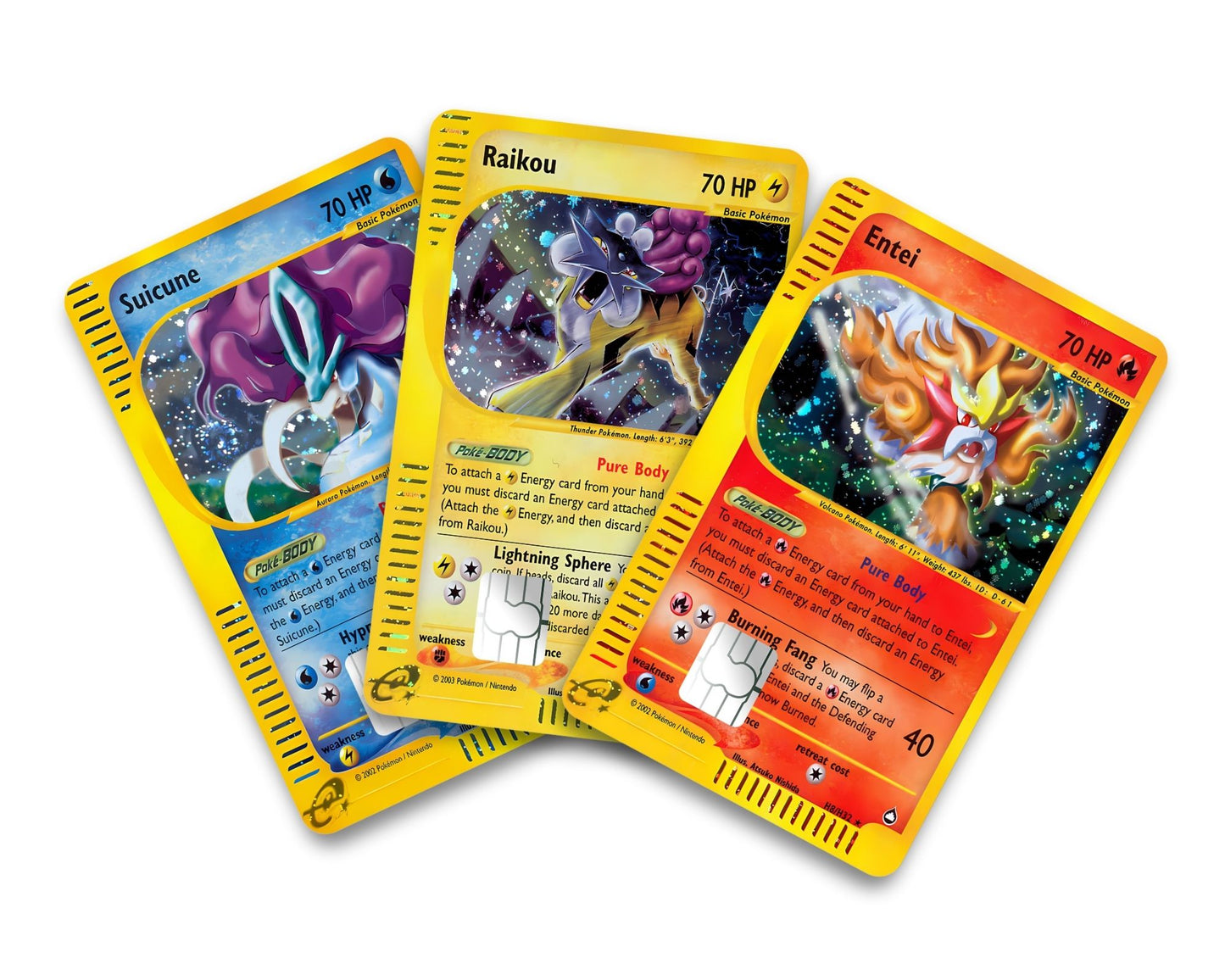 Pokemon Artistic Legendary Beasts Credit Card Bundle Skin