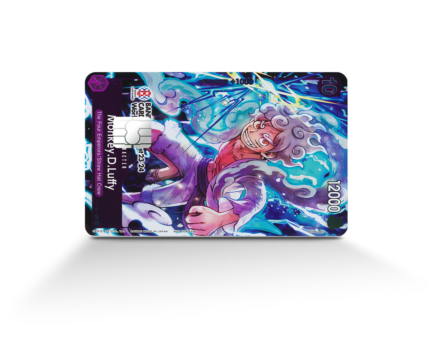 Anime Town Creations Credit Card Gear 5 Lightning One Piece Card Full Skins - Anime One Piece Credit Card Skin
