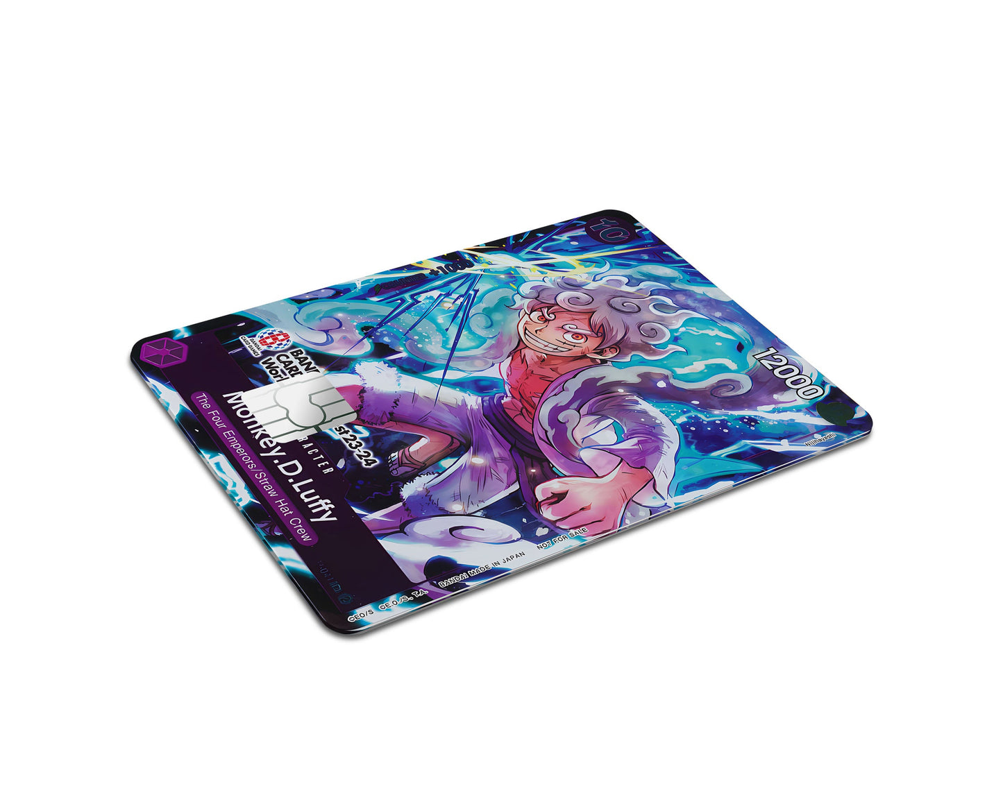 Anime Town Creations Credit Card Gear 5 Lightning One Piece Card Half Skins - Anime One Piece Credit Card Skin
