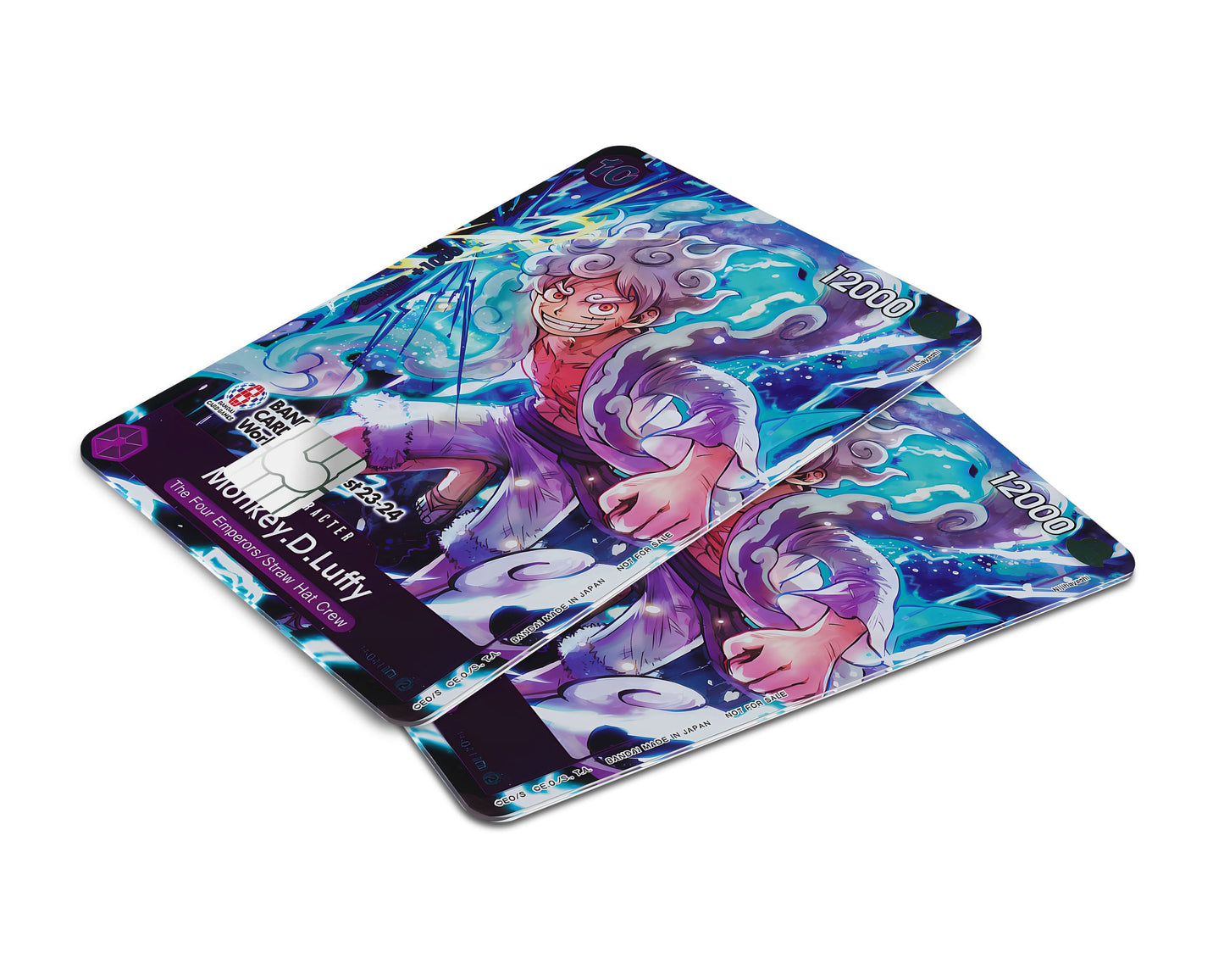 Anime Town Creations Credit Card Gear 5 Lightning One Piece Card Window Skins - Anime One Piece Credit Card Skin