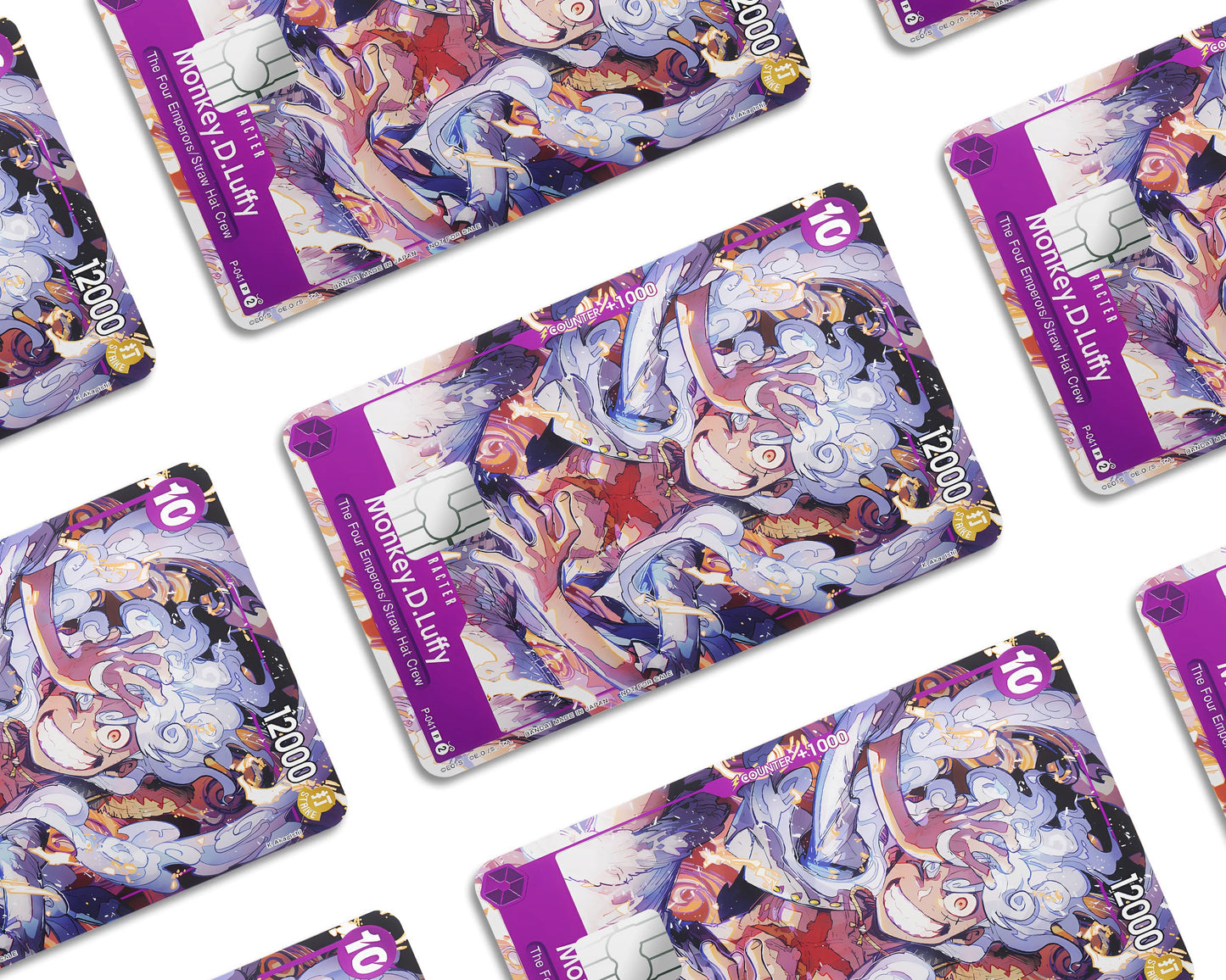 Anime Town Creations Credit Card Gear 5 Luffy Smile One Piece Card Window Skins - Anime One Piece Credit Card Skin