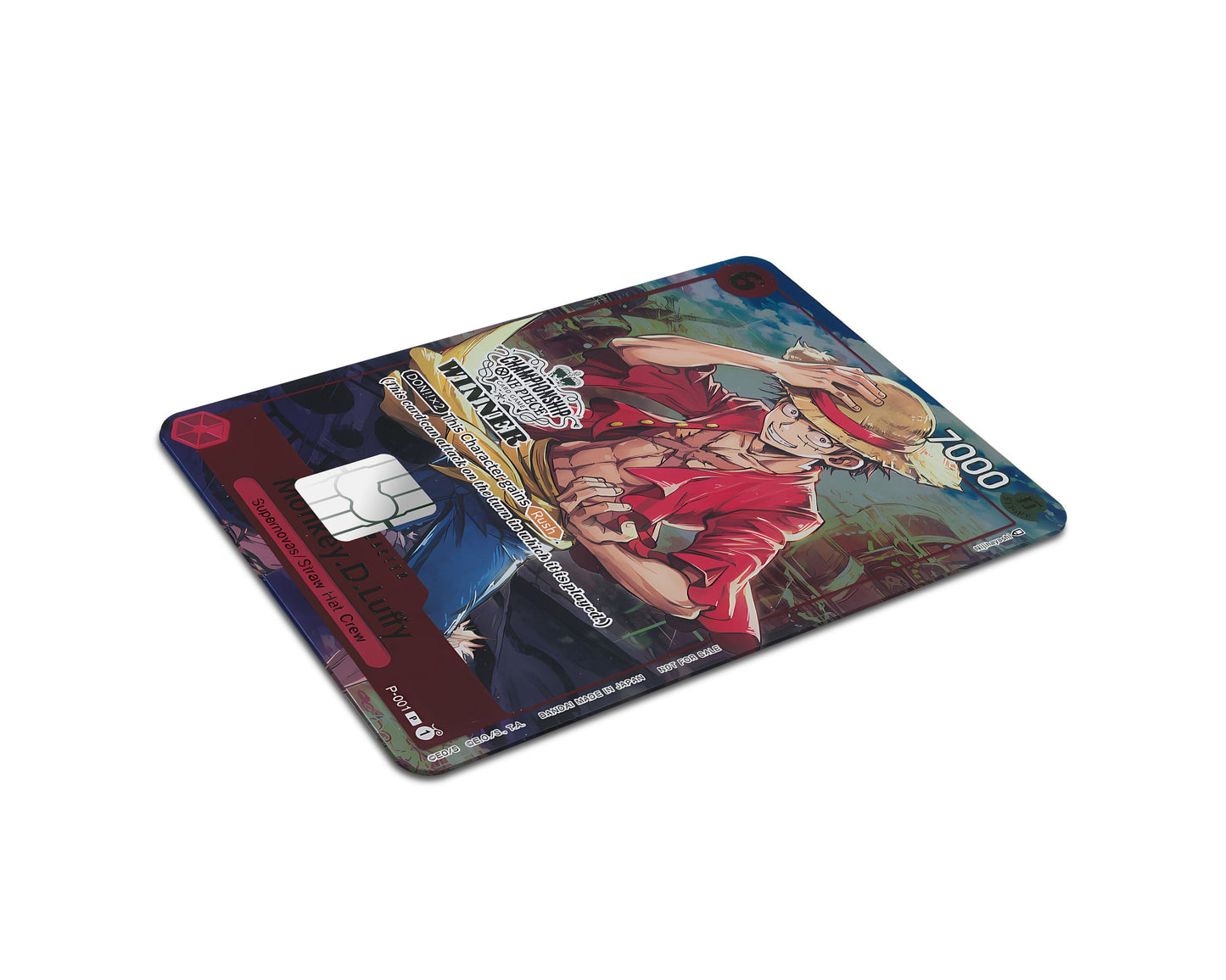 Anime Town Creations Credit Card Luffy Artistic One Piece Card Half Skins - Anime One Piece Credit Card Skin