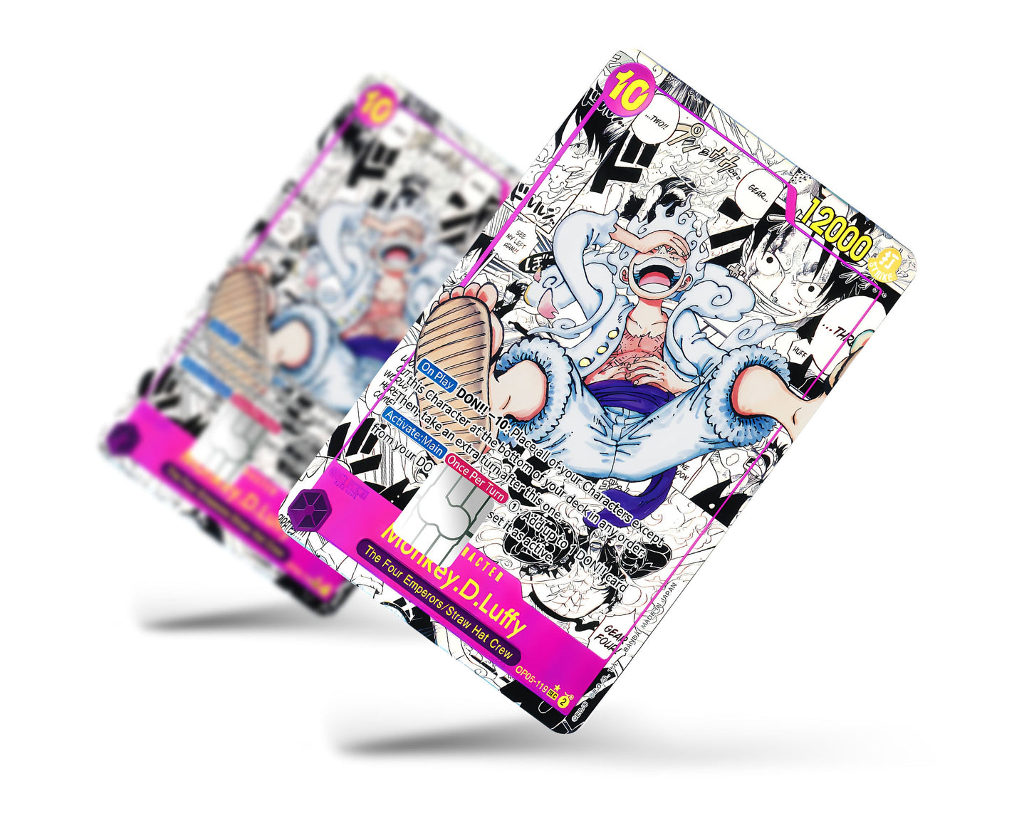 Anime Town Creations Credit Card Luffy Gear 5 Manga Limited Edition One Piece Card Full Skins - Anime One Piece Credit Card Skin