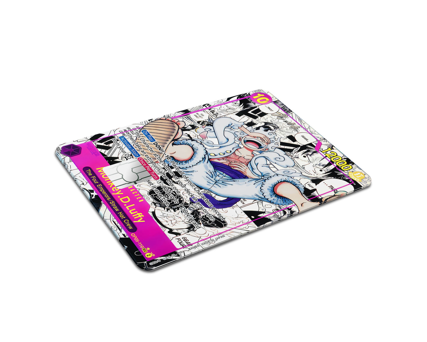 Anime Town Creations Credit Card Luffy Gear 5 Manga Limited Edition One Piece Card Half Skins - Anime One Piece Credit Card Skin