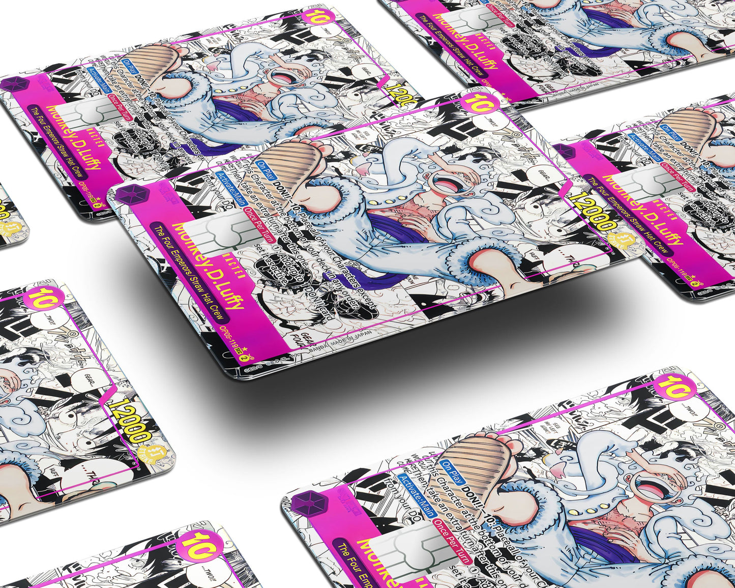 Anime Town Creations Credit Card Luffy Gear 5 Manga Limited Edition One Piece Card Window Skins - Anime One Piece Credit Card Skin