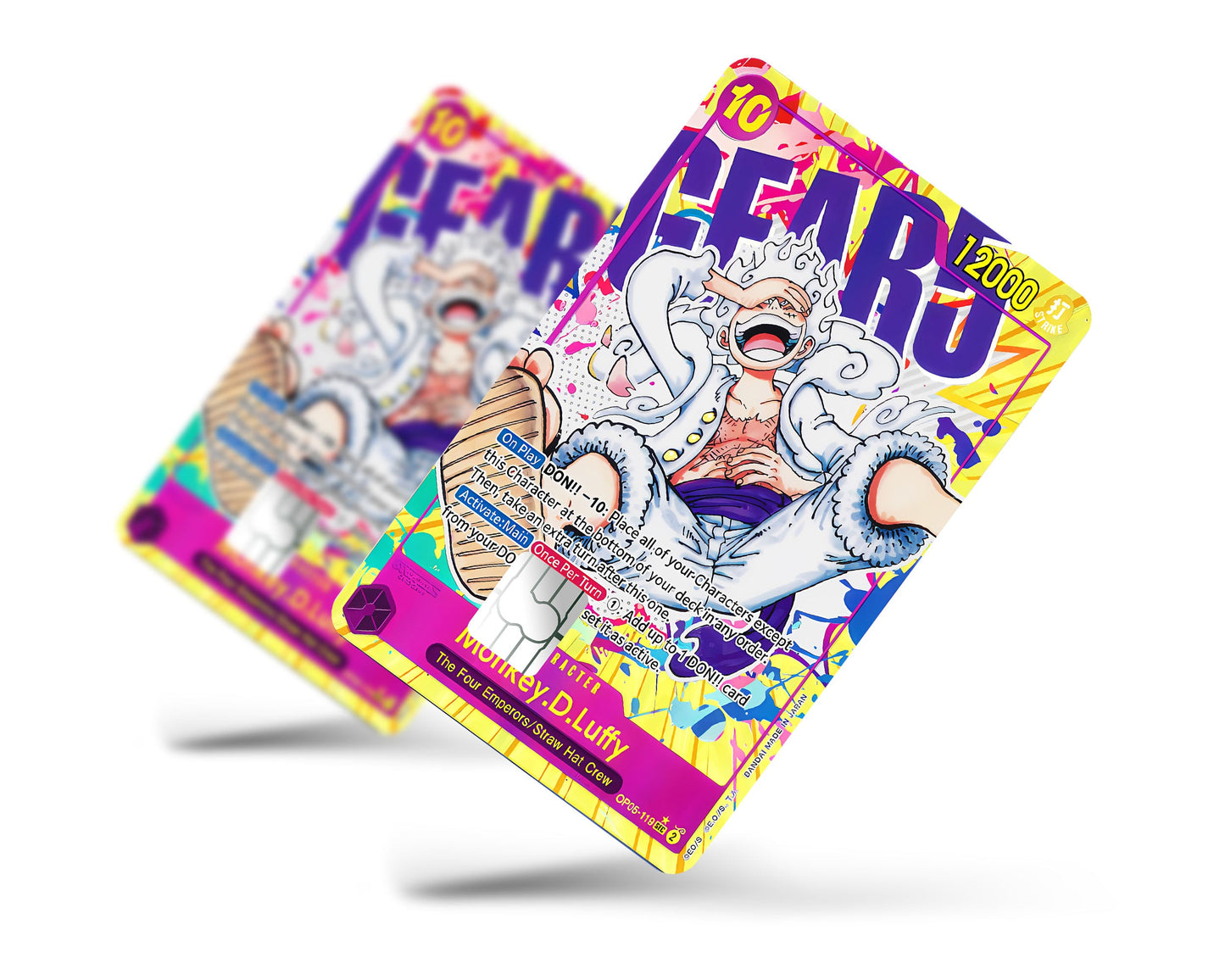 Anime Town Creations Credit Card Luffy Gear 5 One Piece Card Full Skins - Anime One Piece Credit Card Skin