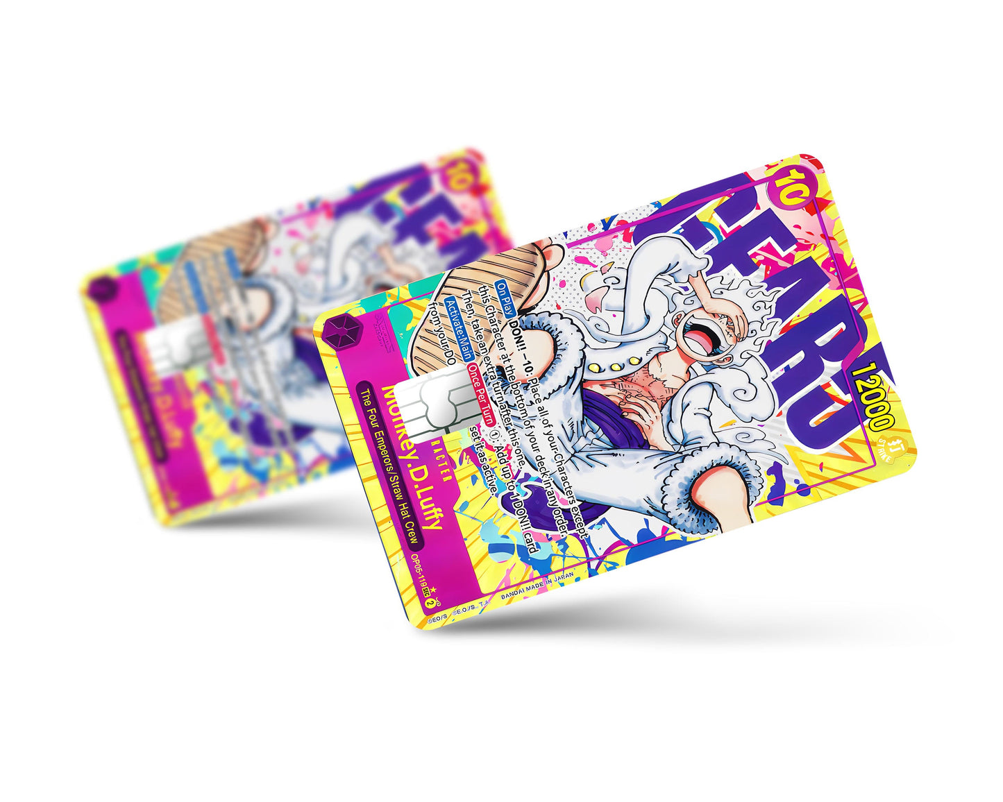 Anime Town Creations Credit Card Luffy Gear 5 One Piece Card Full Skins - Anime One Piece Credit Card Skin