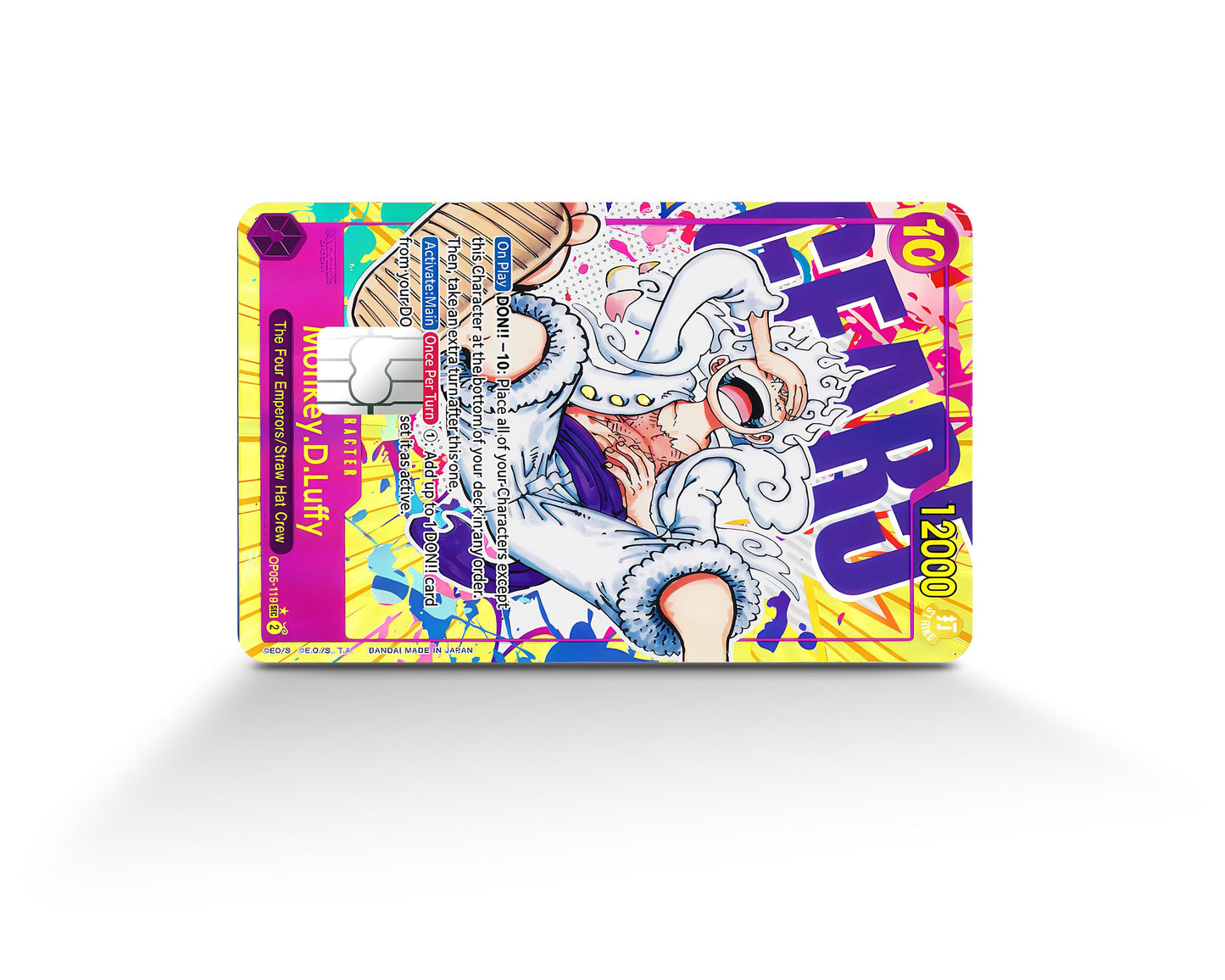 Anime Town Creations Credit Card Luffy Gear 5 One Piece Card Full Skins - Anime One Piece Credit Card Skin