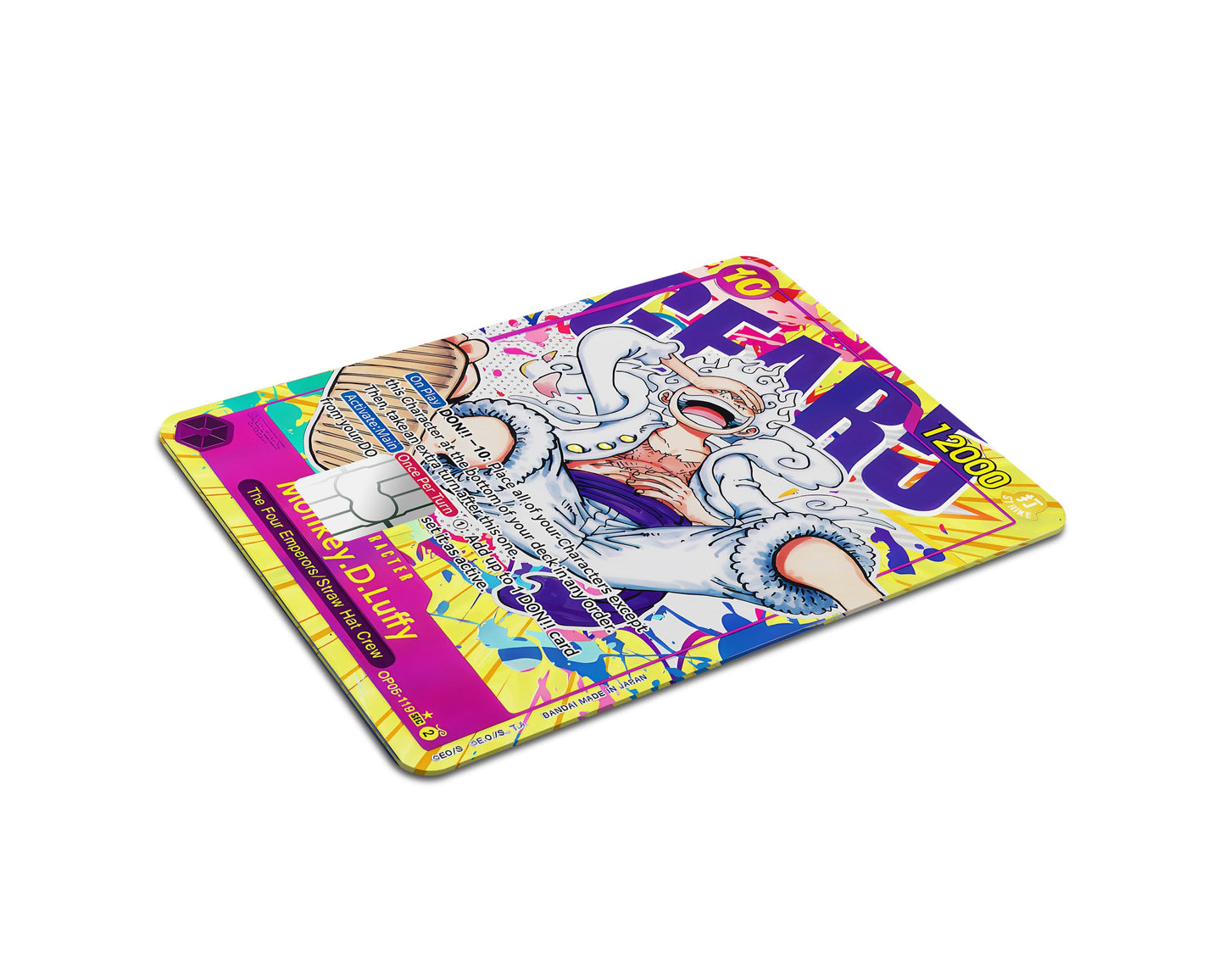 Anime Town Creations Credit Card Luffy Gear 5 One Piece Card Half Skins - Anime One Piece Credit Card Skin