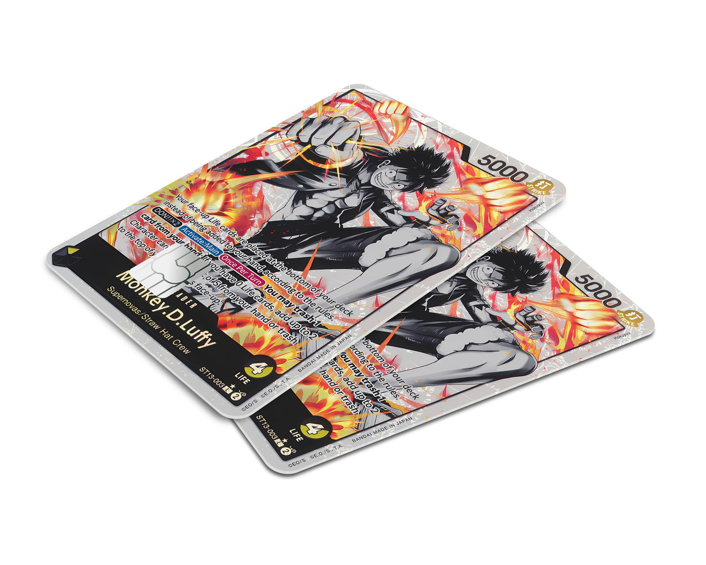 Anime Town Creations Credit Card Monkey D Luffy Black Flames One Piece Card Window Skins - Anime One Piece Credit Card Skin