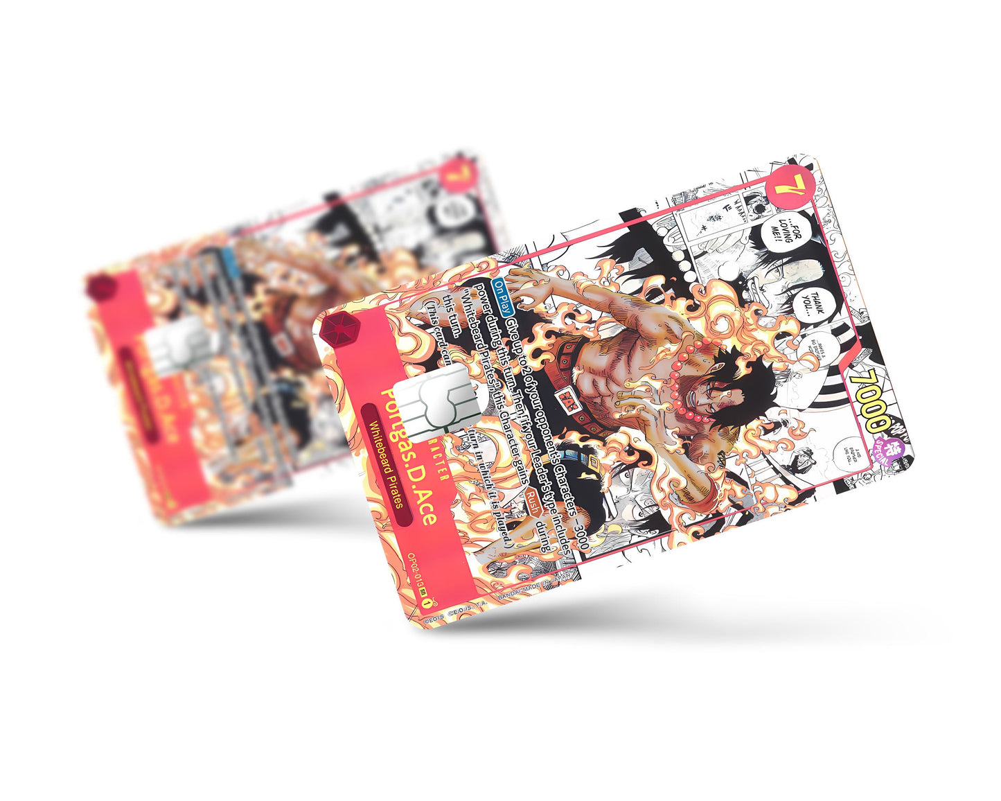 Anime Town Creations Credit Card Portgas D Ace One Piece Card Full Skins - Anime One Piece Credit Card Skin