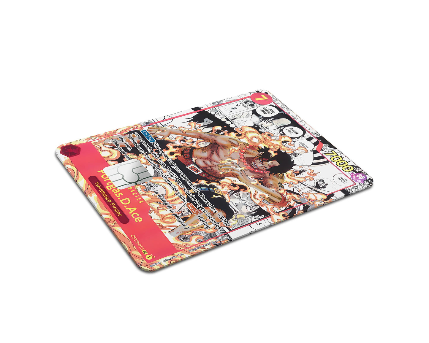 Anime Town Creations Credit Card Portgas D Ace One Piece Card Half Skins - Anime One Piece Credit Card Skin