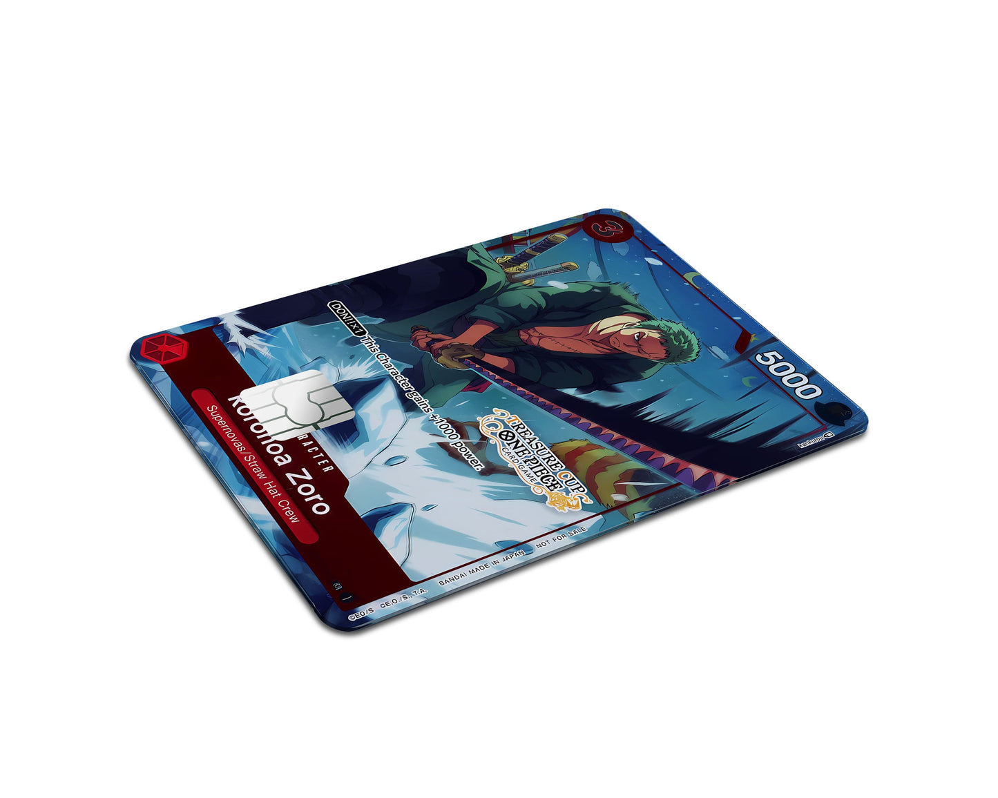 Anime Town Creations Credit Card Treasure Cup Zoro One Piece Card Half Skins - Anime One Piece Credit Card Skin