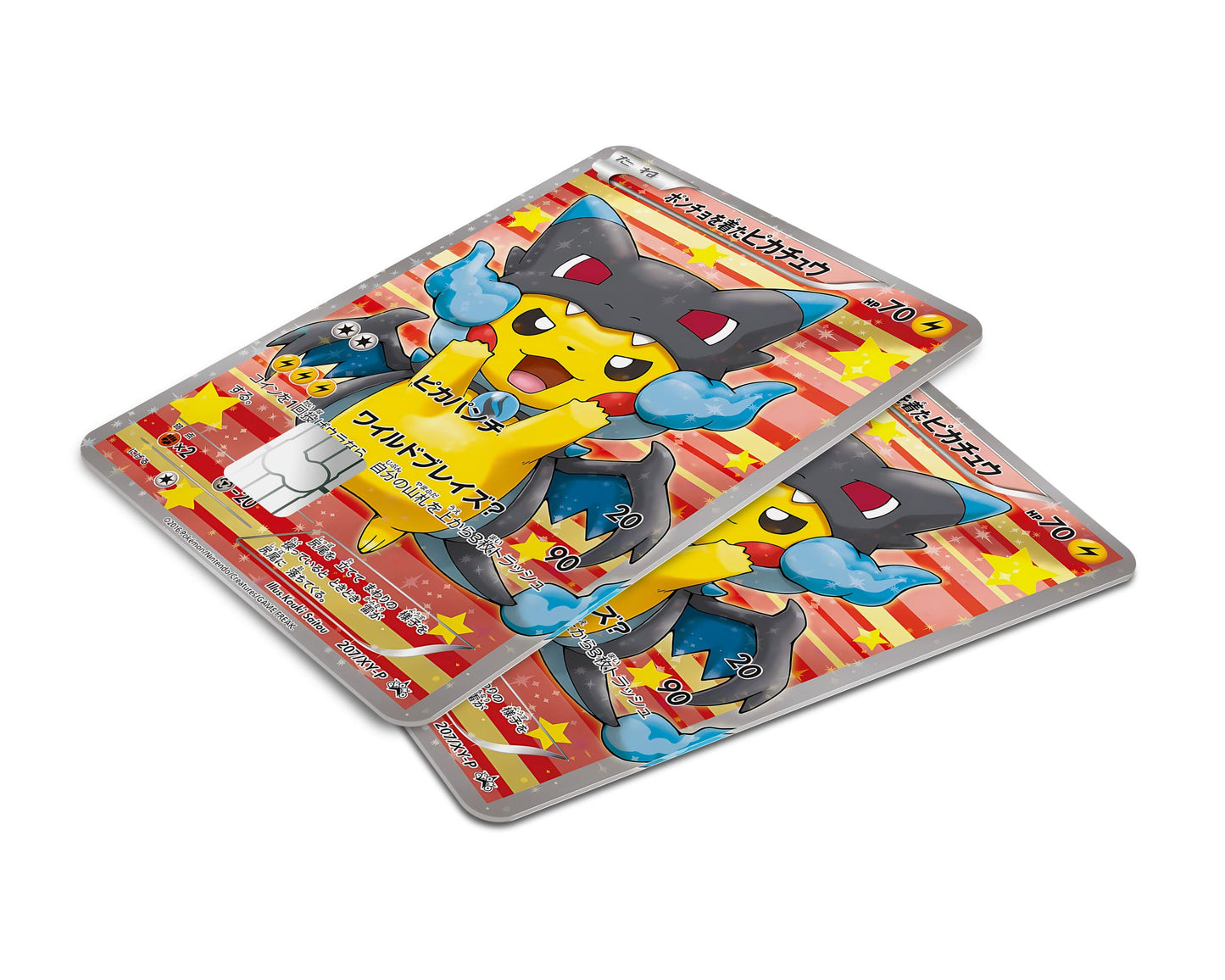 Anime Town Creations Credit Card Poncho Pikachu Mega Charizard X Cosplay Pokemon Card Window Skins - Anime Pokemon Credit Card Skin