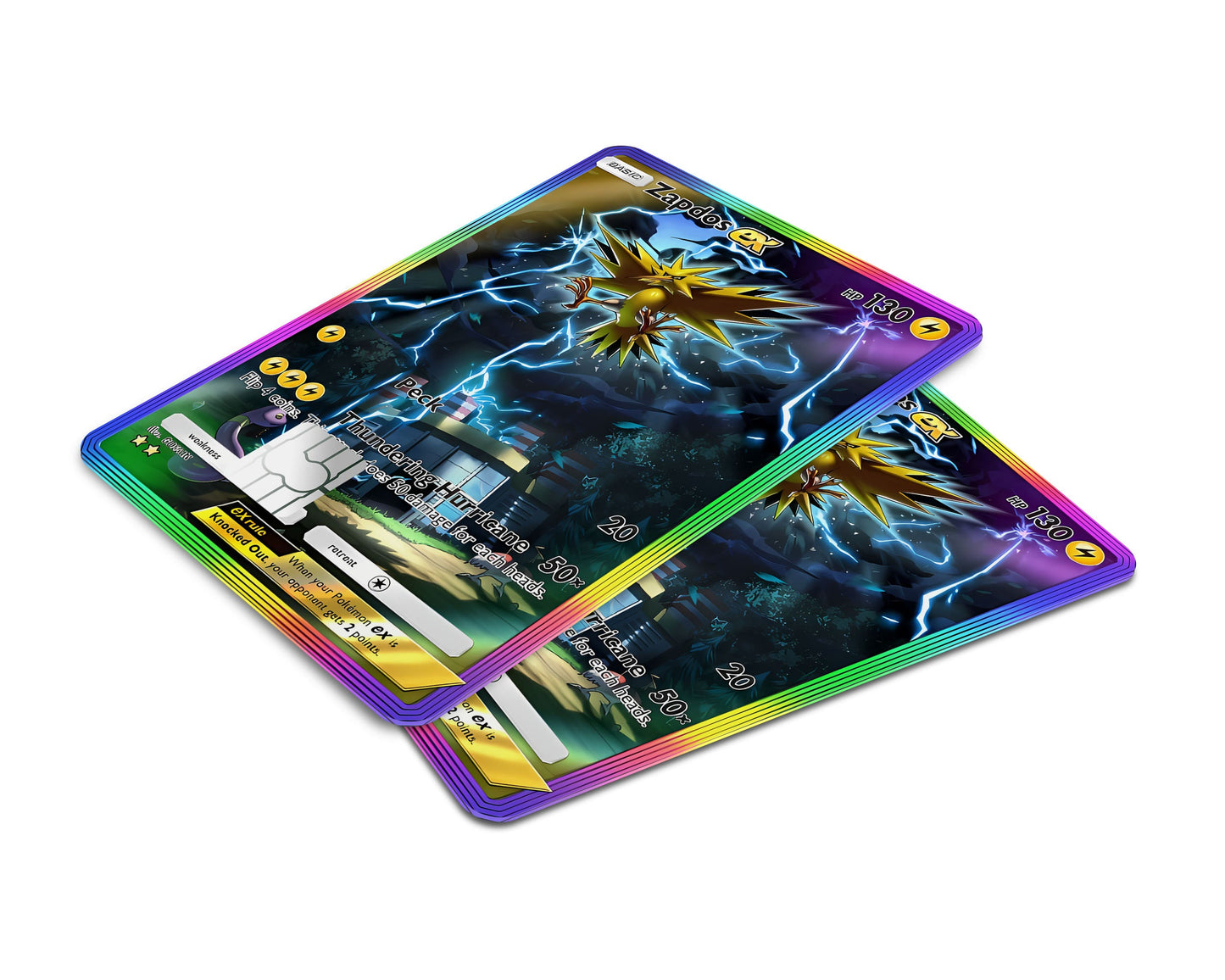 Anime Town Creations Credit Card Zapdos Pocket Pokemon Card Window Skins - Anime Pokemon Credit Card Skin