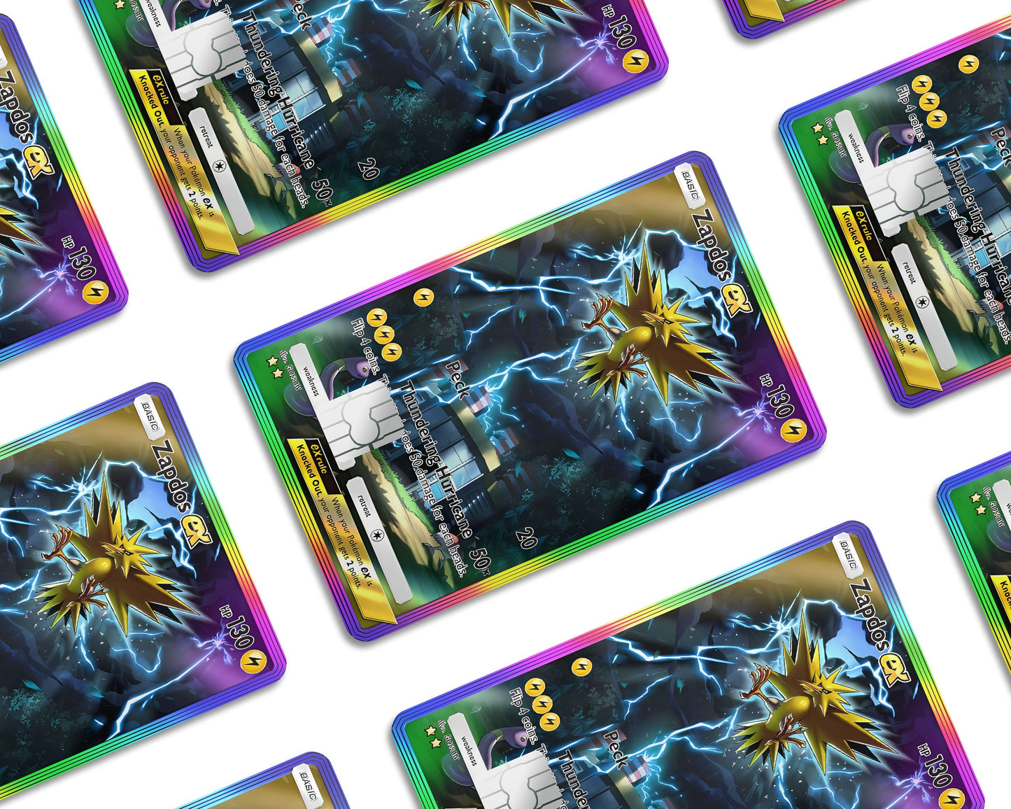 Anime Town Creations Credit Card Zapdos Pocket Pokemon Card Window Skins - Anime Pokemon Credit Card Skin