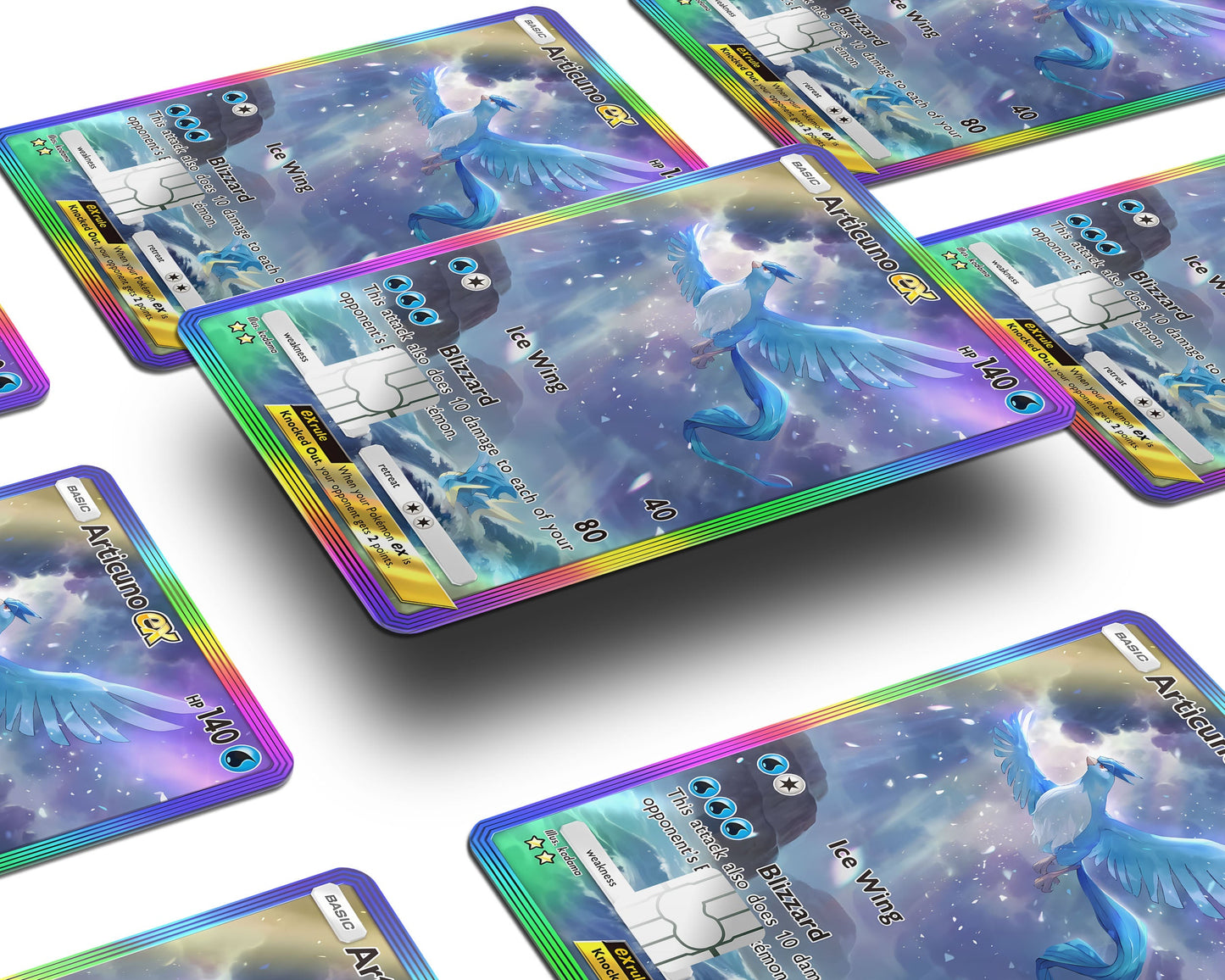 Anime Town Creations Credit Card Articuno Pocket Pokemon Card Window Skins - Anime Pokemon Credit Card Skin