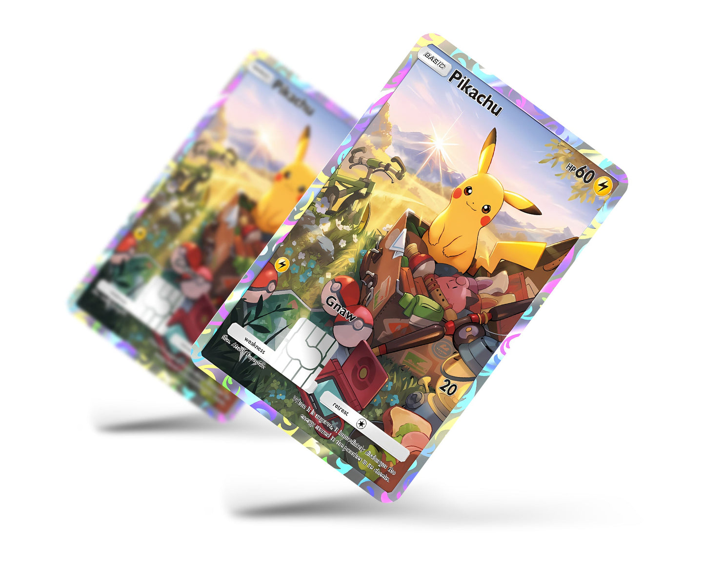 Anime Town Creations Credit Card Pikachu Pocket Pokemon Card Full Skins - Anime Pokemon Credit Card Skin