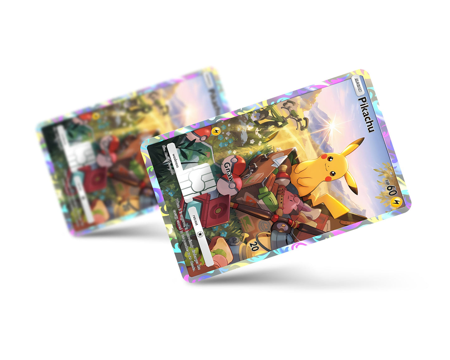 Anime Town Creations Credit Card Pikachu Pocket Pokemon Card Full Skins - Anime Pokemon Credit Card Skin