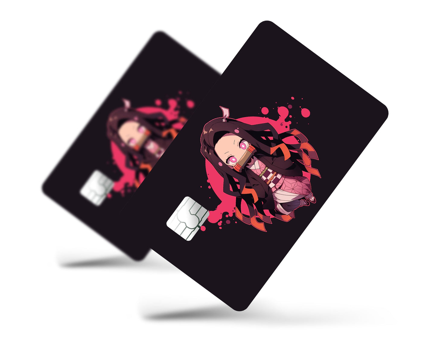 Anime Town Creations Credit Card Demon Slayer Nezuko Kamado Chibi Full Skins - Anime Demon Slayer Credit Card Skin
