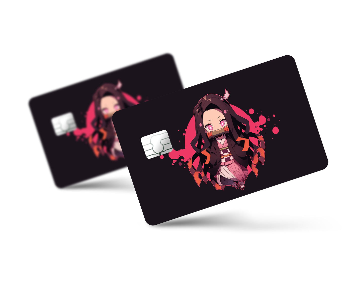 Anime Town Creations Credit Card Demon Slayer Nezuko Kamado Chibi Full Skins - Anime Demon Slayer Credit Card Skin