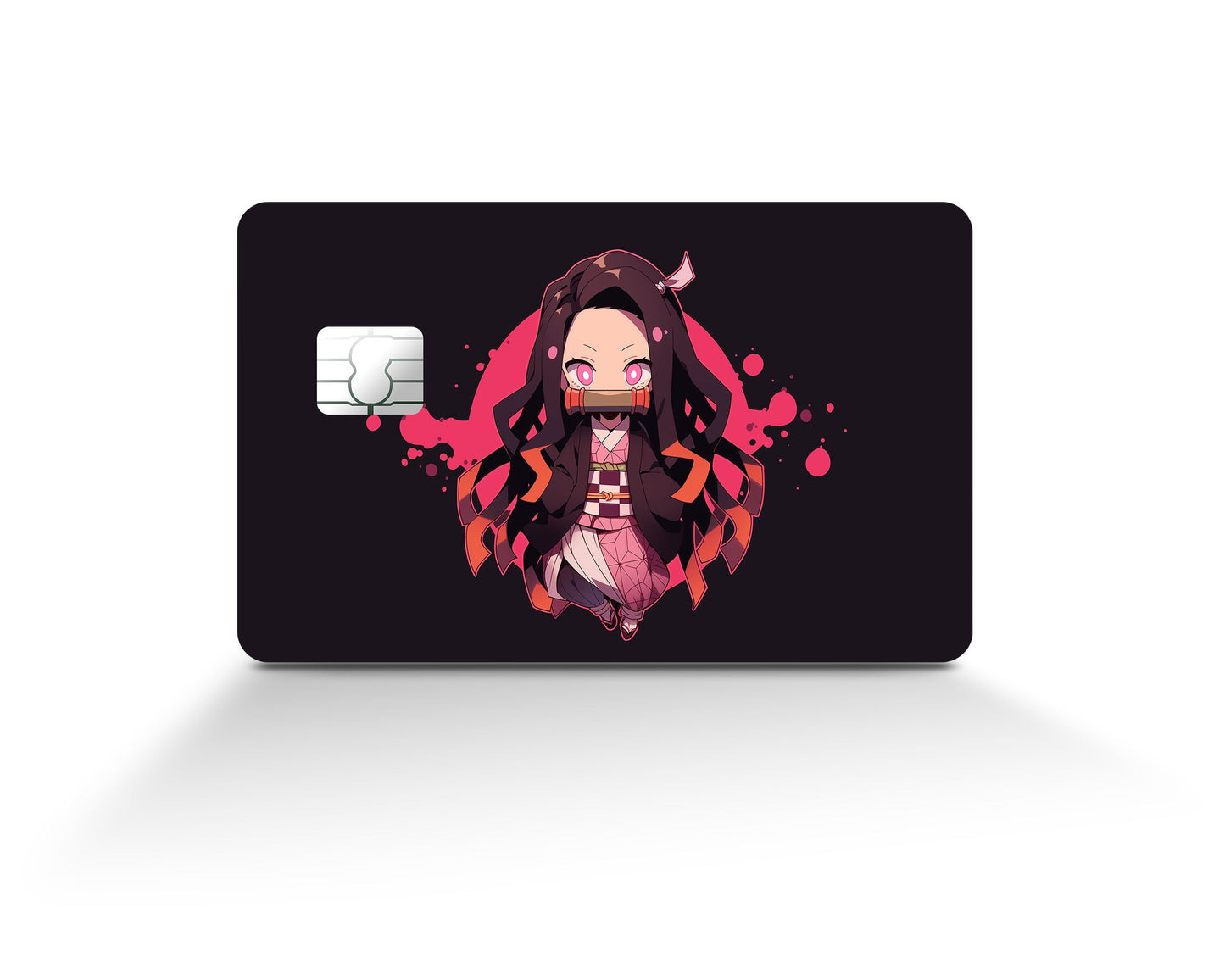 Anime Town Creations Credit Card Demon Slayer Nezuko Kamado Chibi Full Skins - Anime Demon Slayer Credit Card Skin