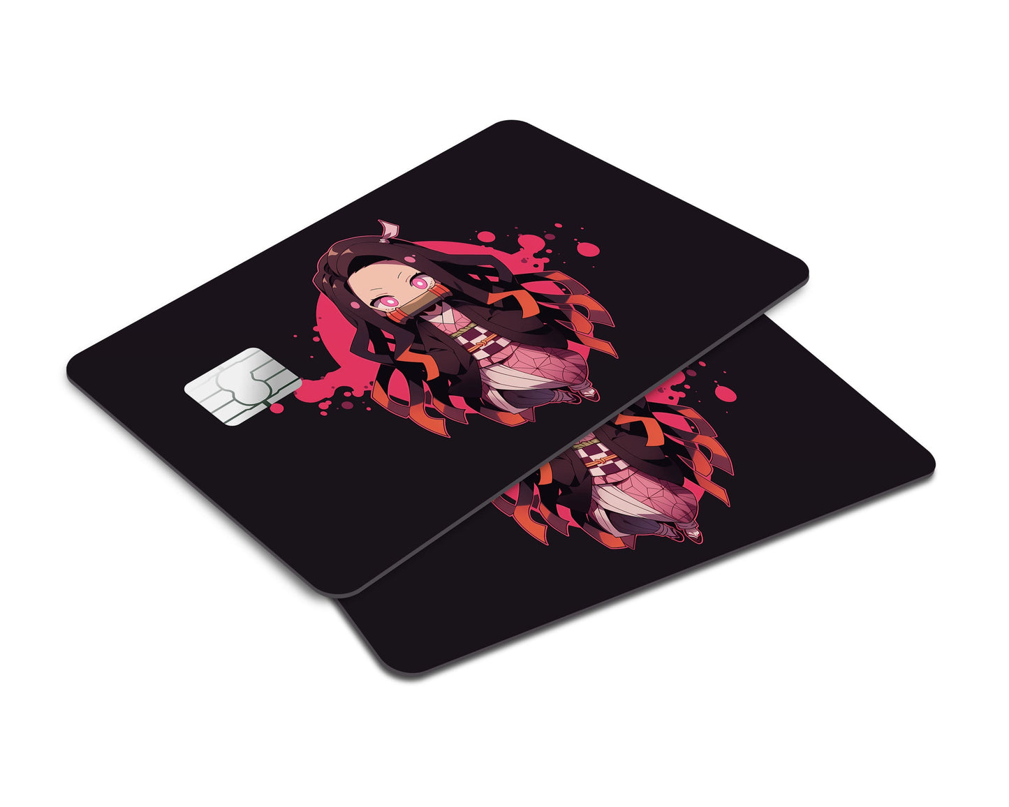 Anime Town Creations Credit Card Demon Slayer Nezuko Kamado Chibi Window Skins - Anime Demon Slayer Credit Card Skin