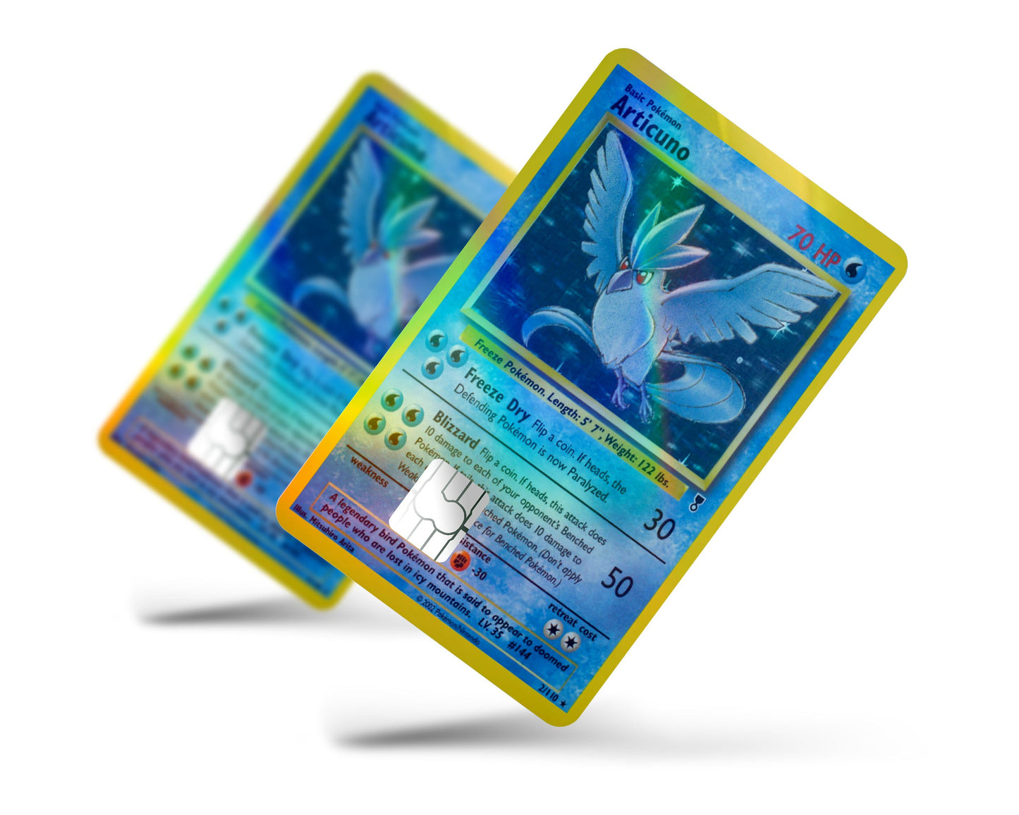 Anime Town Creations Holographic Credit Card Articuno Pokemon Card Full Skins - Anime Pokemon Holographic Credit Card Skin