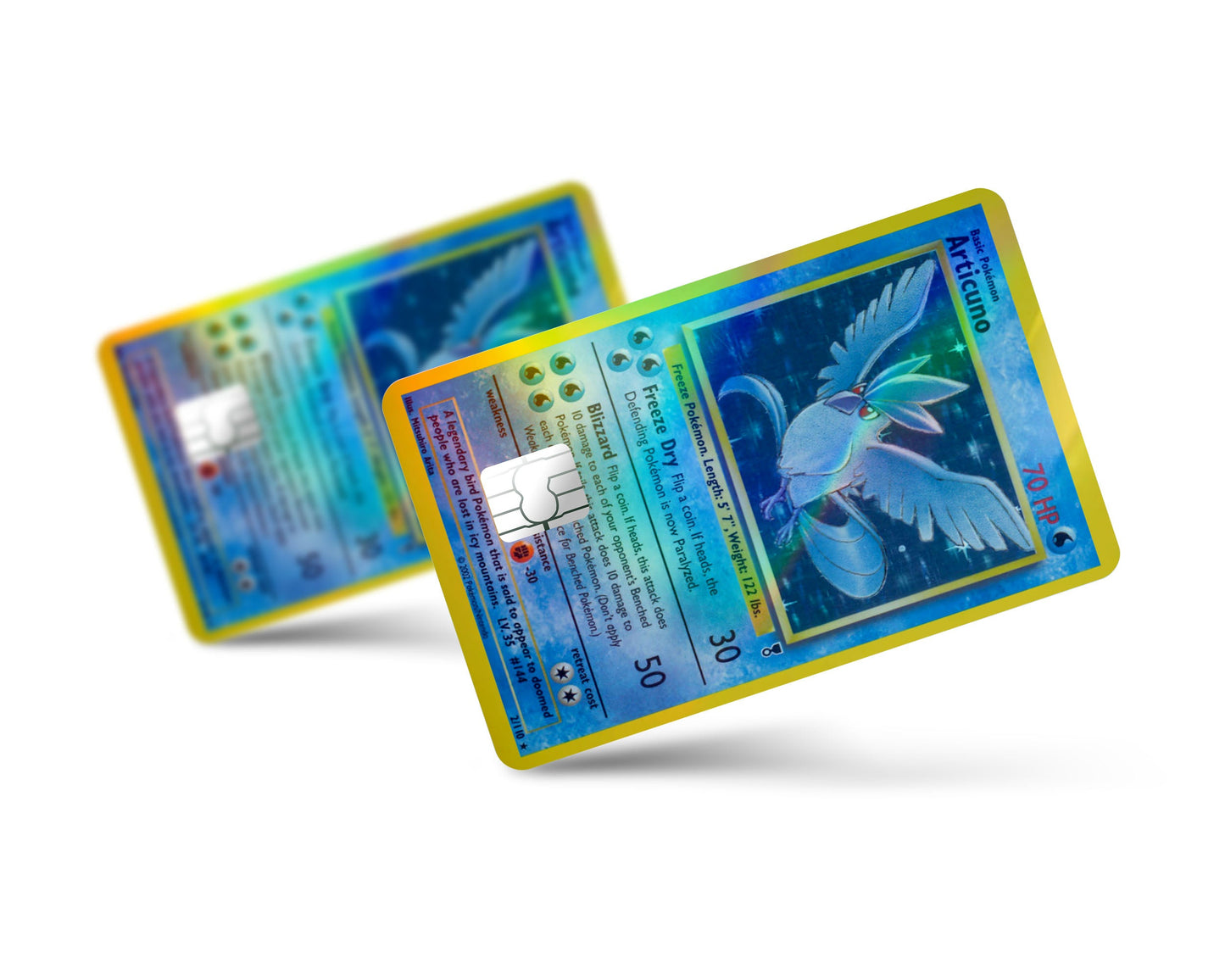 Anime Town Creations Holographic Credit Card Articuno Pokemon Card Full Skins - Anime Pokemon Holographic Credit Card Skin