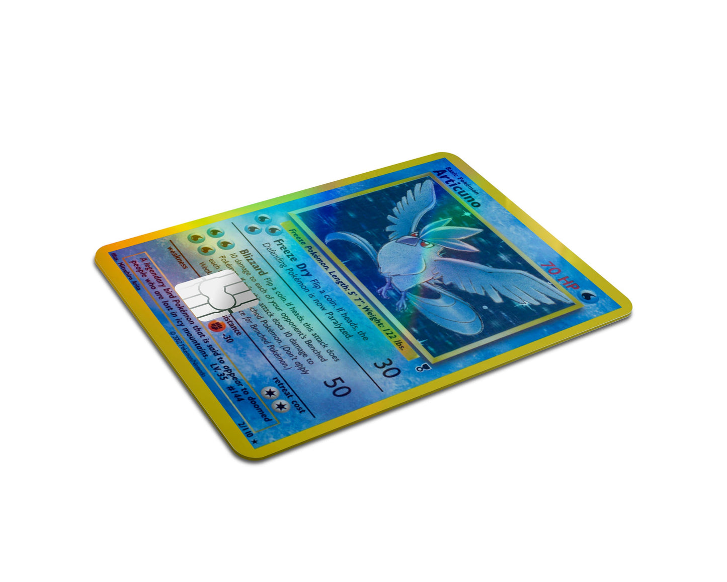 Anime Town Creations Holographic Credit Card Articuno Pokemon Card Full Skins - Anime Pokemon Holographic Credit Card Skin